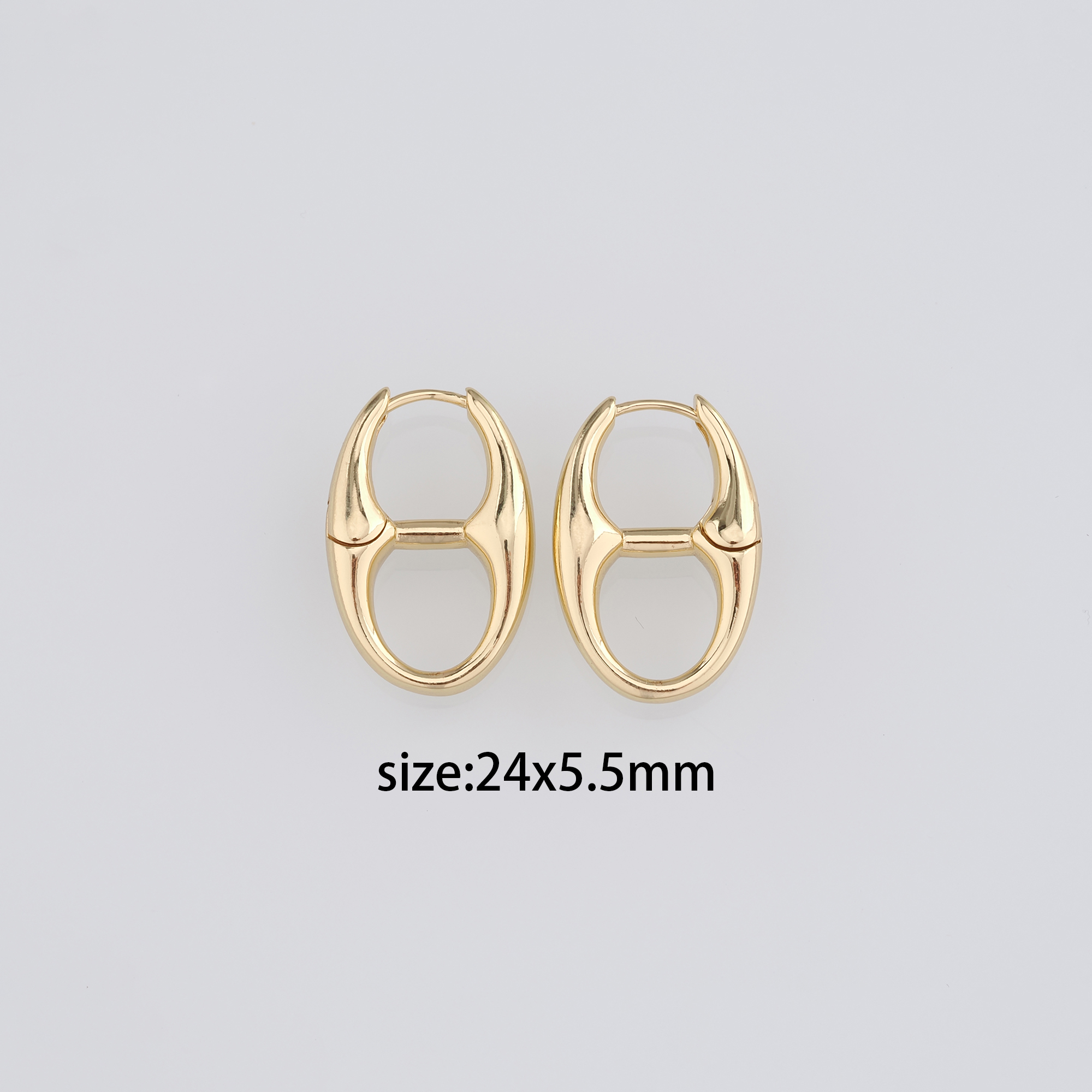 18K Gold Filled Oval Hoop Earrings,Minimalist Hoops,Gold Hoops,Dainty Hoops Huggie,Gift for Her