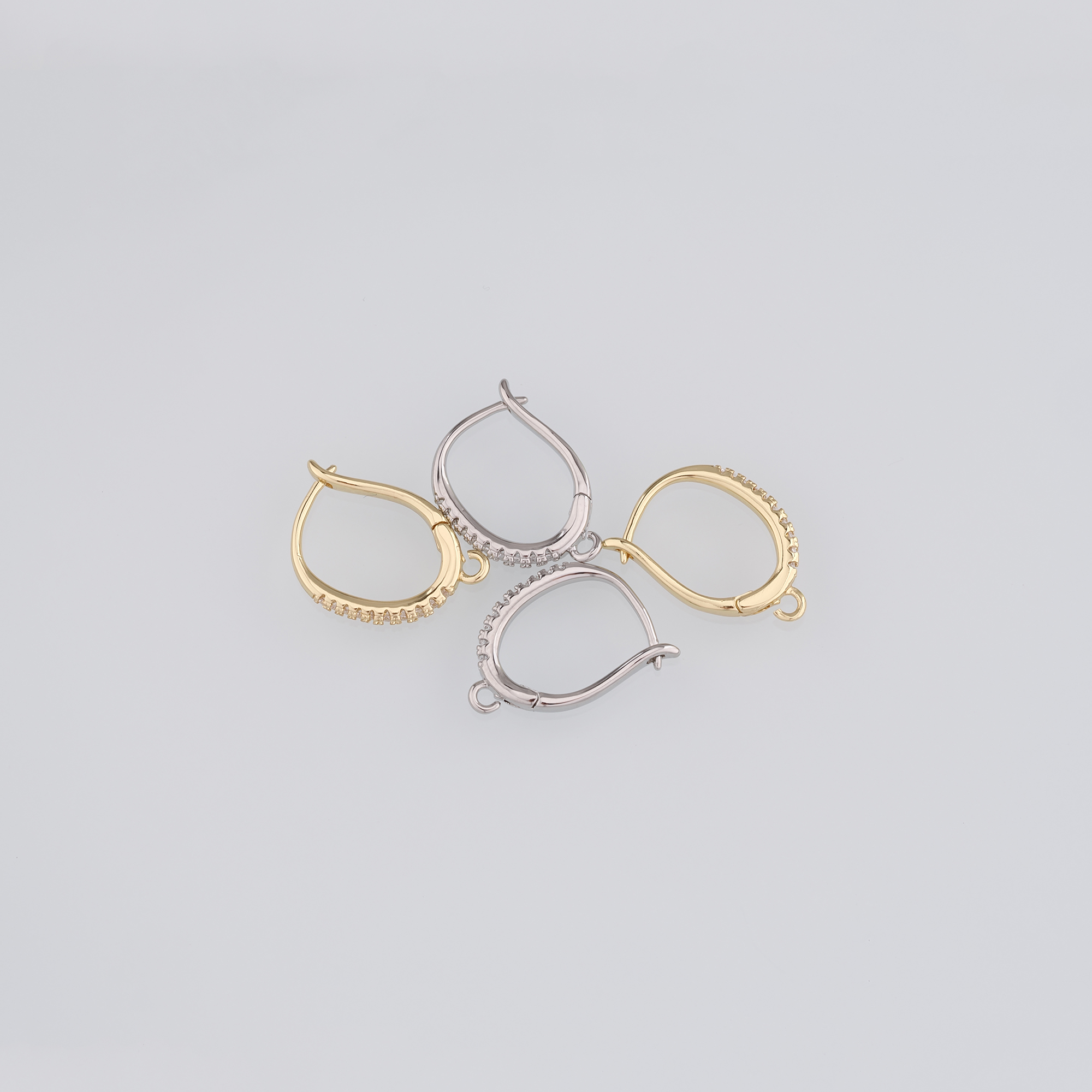 18K Gold Filled Oval Hoop Earrings,Dainty Earrings,Gold Hoops,Dainty Hoops Huggie,DIY Jewelry Making Supply