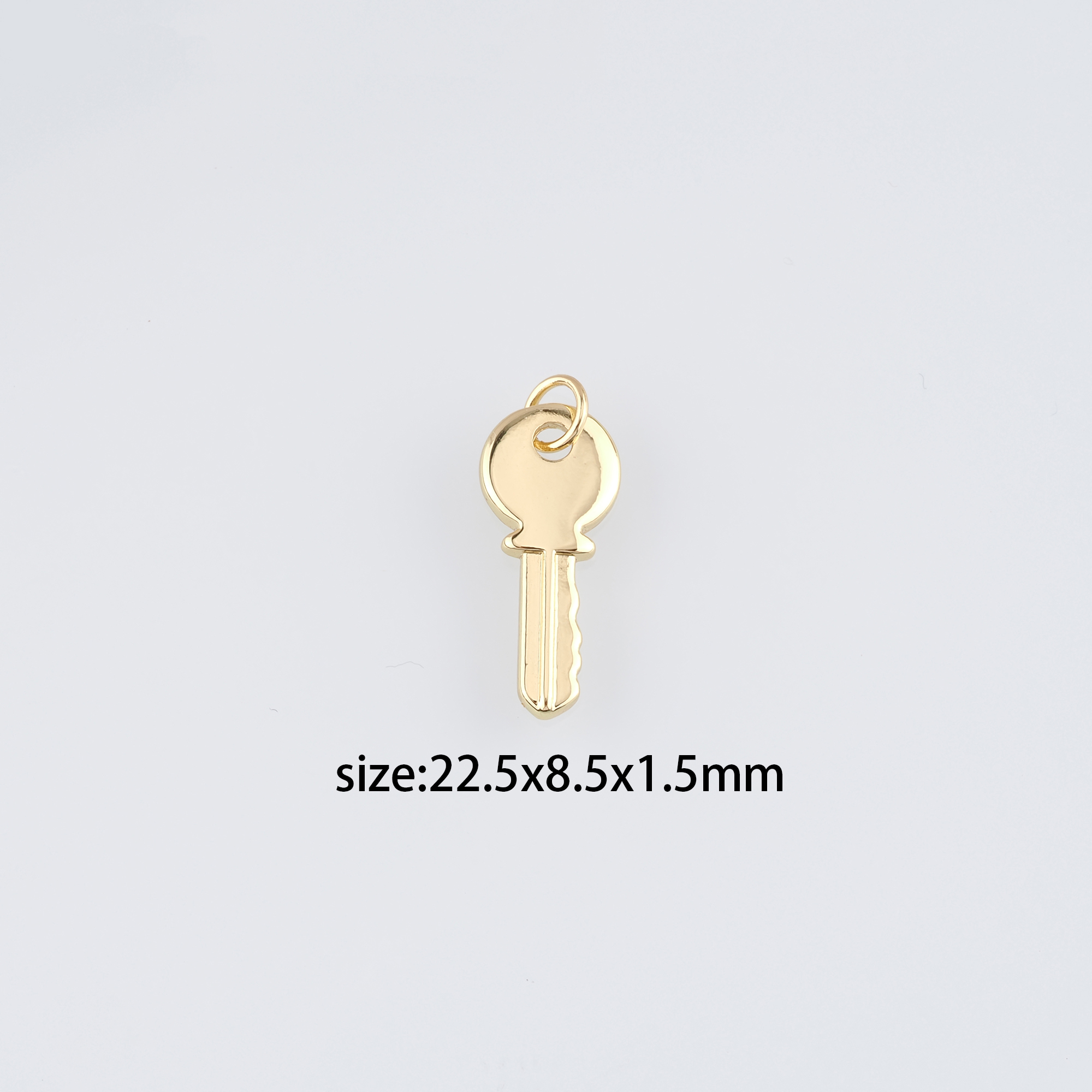 18K Gold Filled Key Pendant,Dainty Key Charm Earrings Necklace for DIY Jewelry Making Supply