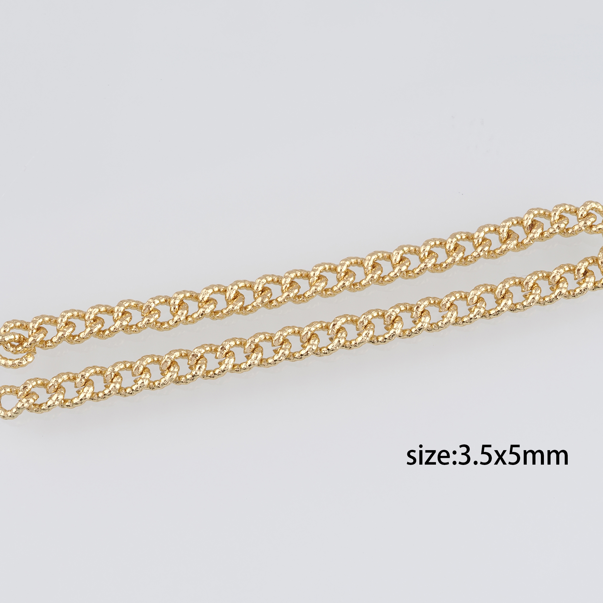 18K Gold Filled Cable Chain Necklace,Dainty Thin Link Chain,Gold Texture Chain Necklace for Women DIY Jewelry Making Supply