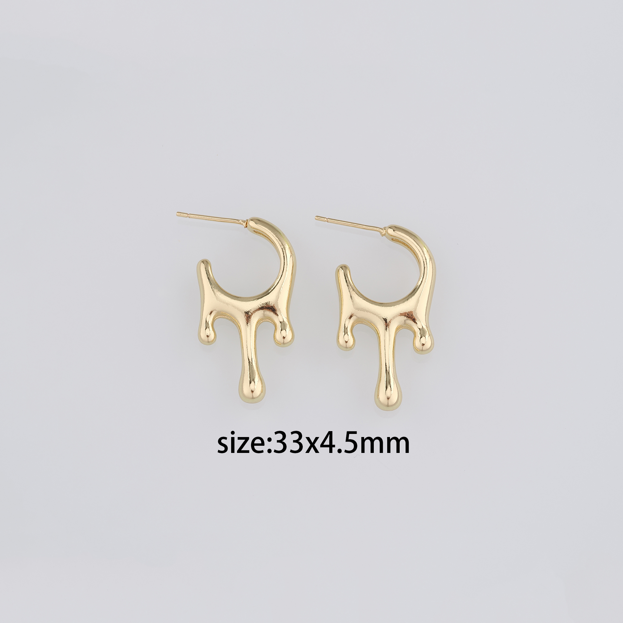 18K Gold Filled Irregular Hoops Earrings,Water Drop Hoops,Teardrop Earrings,Gold Huggies Hoop Earrings,Minimalist Earrings