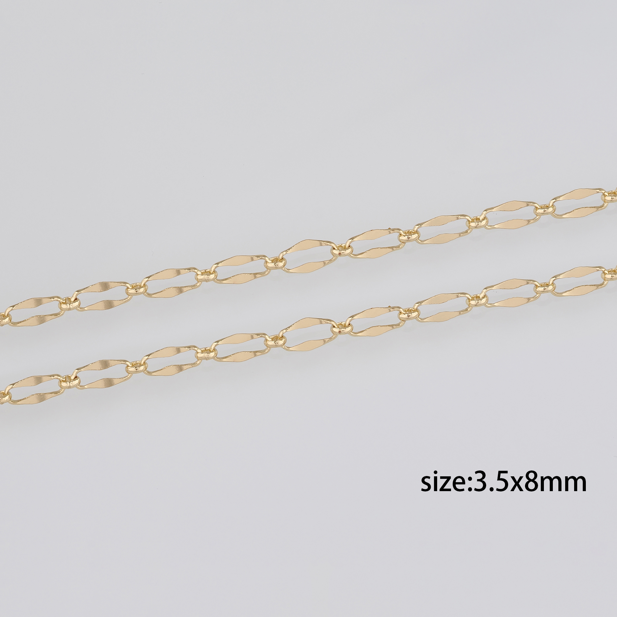 18K Gold Filled Oval Chain Necklace,Dainty Thin Link Chain,Gold Oval Chain Necklace for Women DIY Jewelry Making Supply