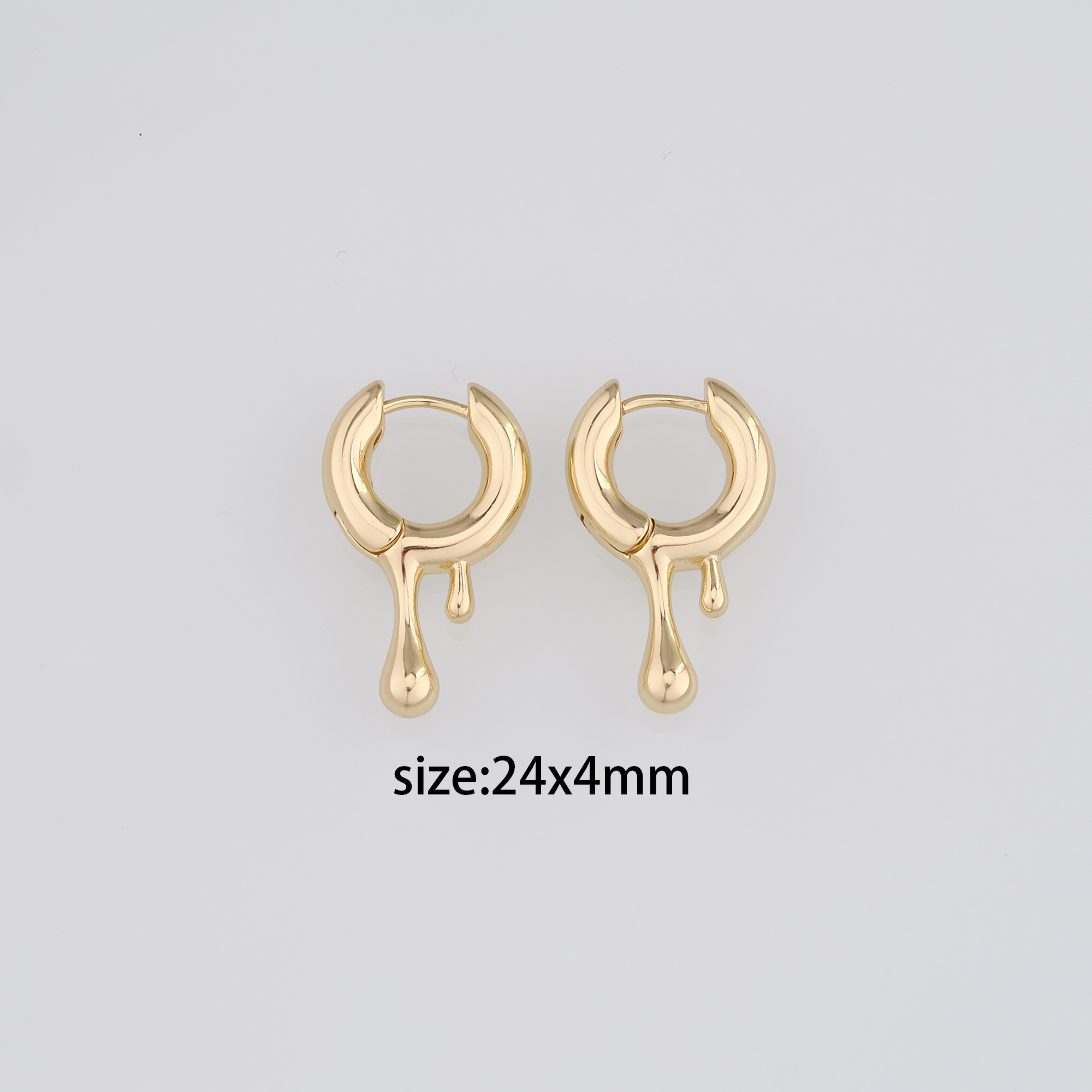 18K Gold Filled Irregular Hoops Earrings,Water Drop Hoops,Teardrop Earrings,Gold Huggies Hoop Earrings,Minimalist Earrings