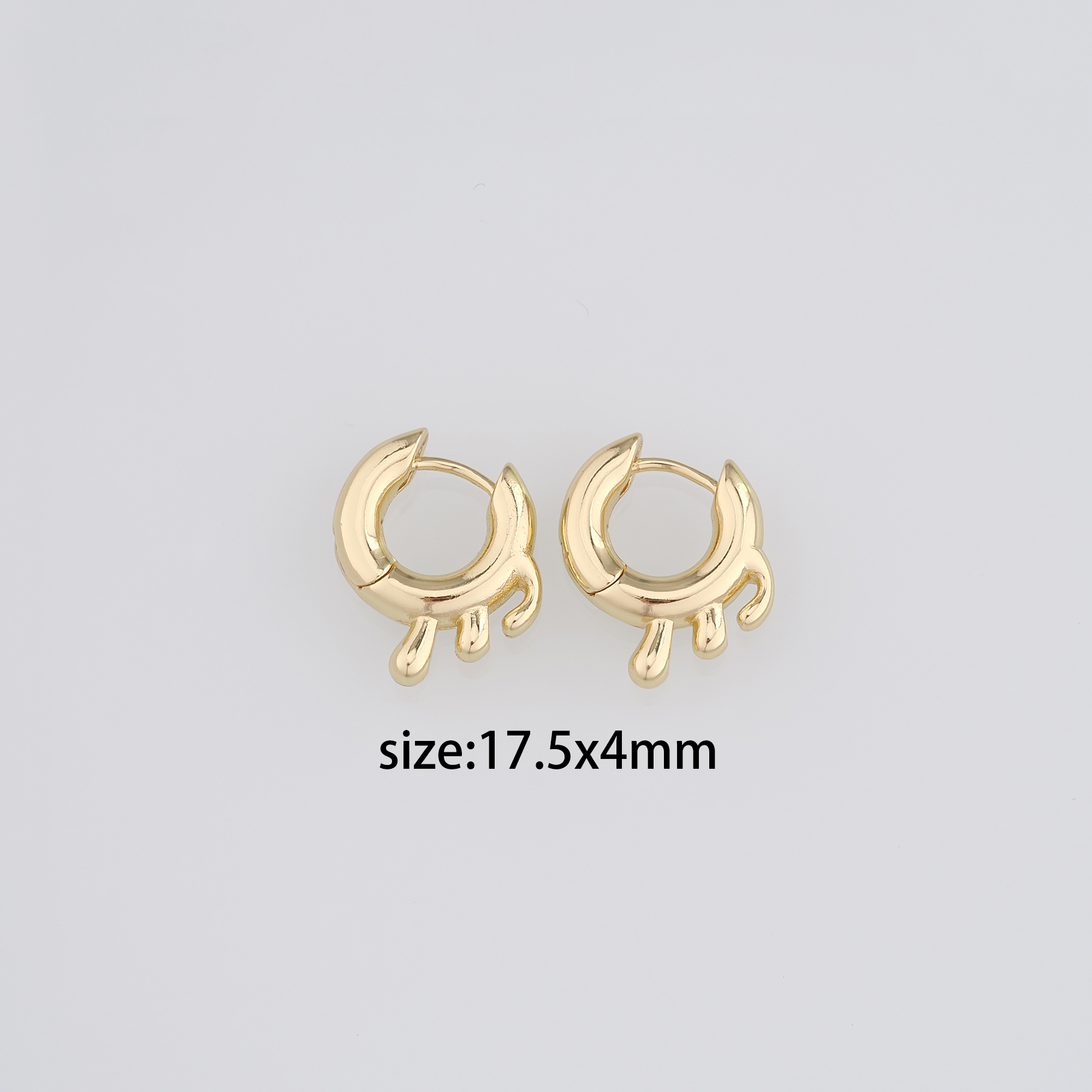 18K Gold Filled Irregular Hoops Earrings,Water Drop Hoops,Teardrop Earrings,Gold Huggies Hoop Earrings,Minimalist Earrings
