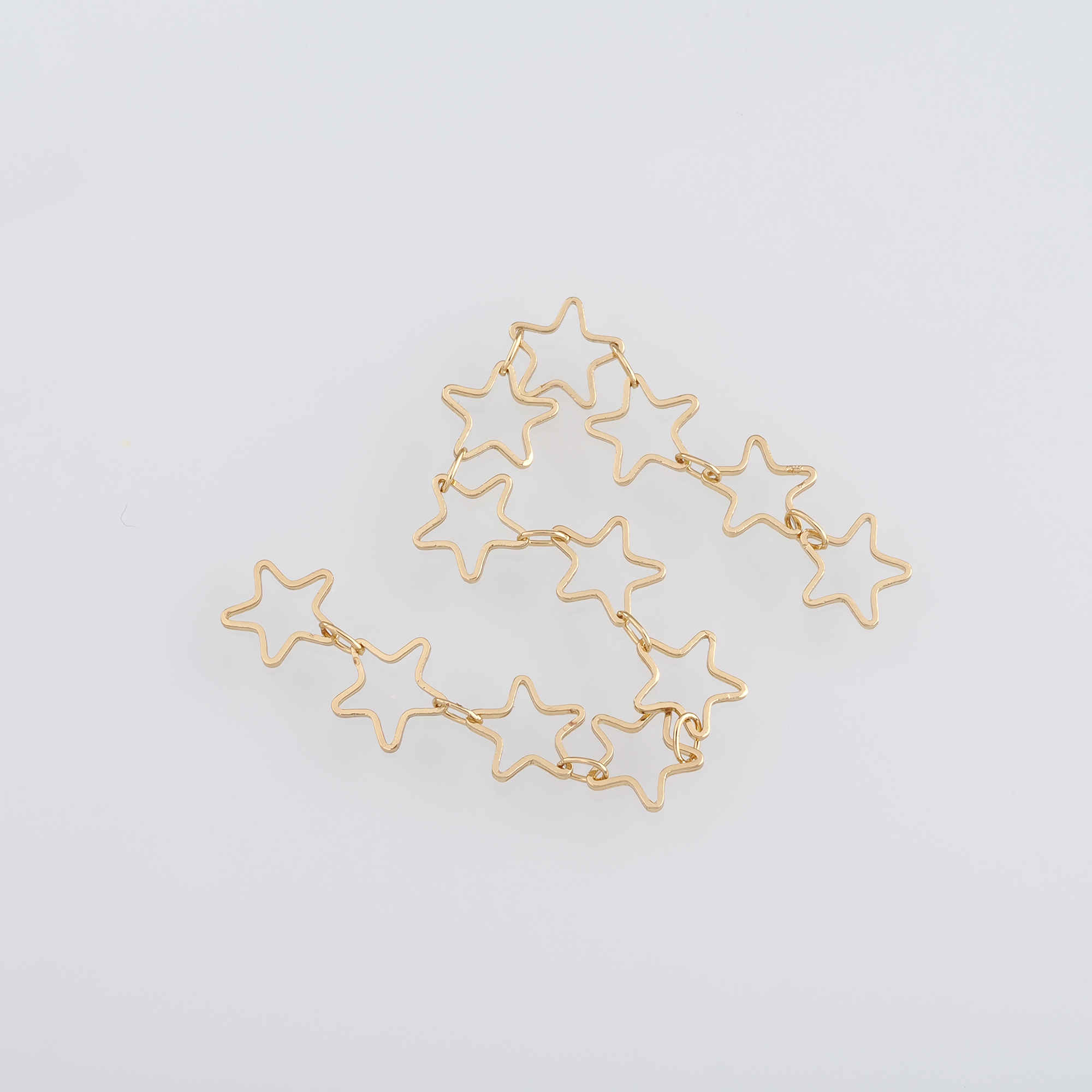 18K Gold Filled Star Chain Necklace,Dainty Thin Link Chain,Gold Star Chain Necklace for Women DIY Jewelry Making Supply