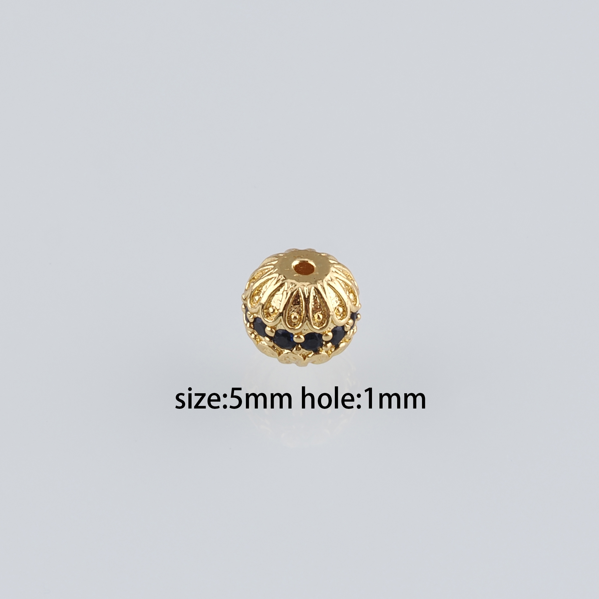 18K Gold Filled Round Spacer Beads,Gold Beads,Ball Bead for Bracelet Jewelry Necklace Making Supply