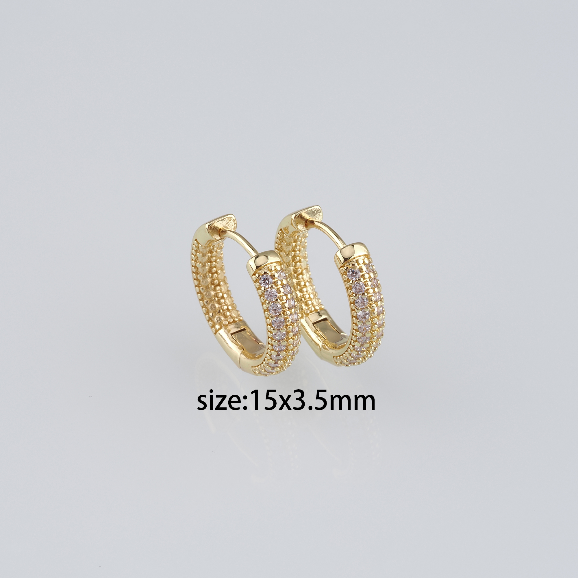 18K Gold Filled Round CZ Hoop Earrings,Dainty Zirconia Earrings,Gold Hoops,Dainty CZ Hoops Huggie