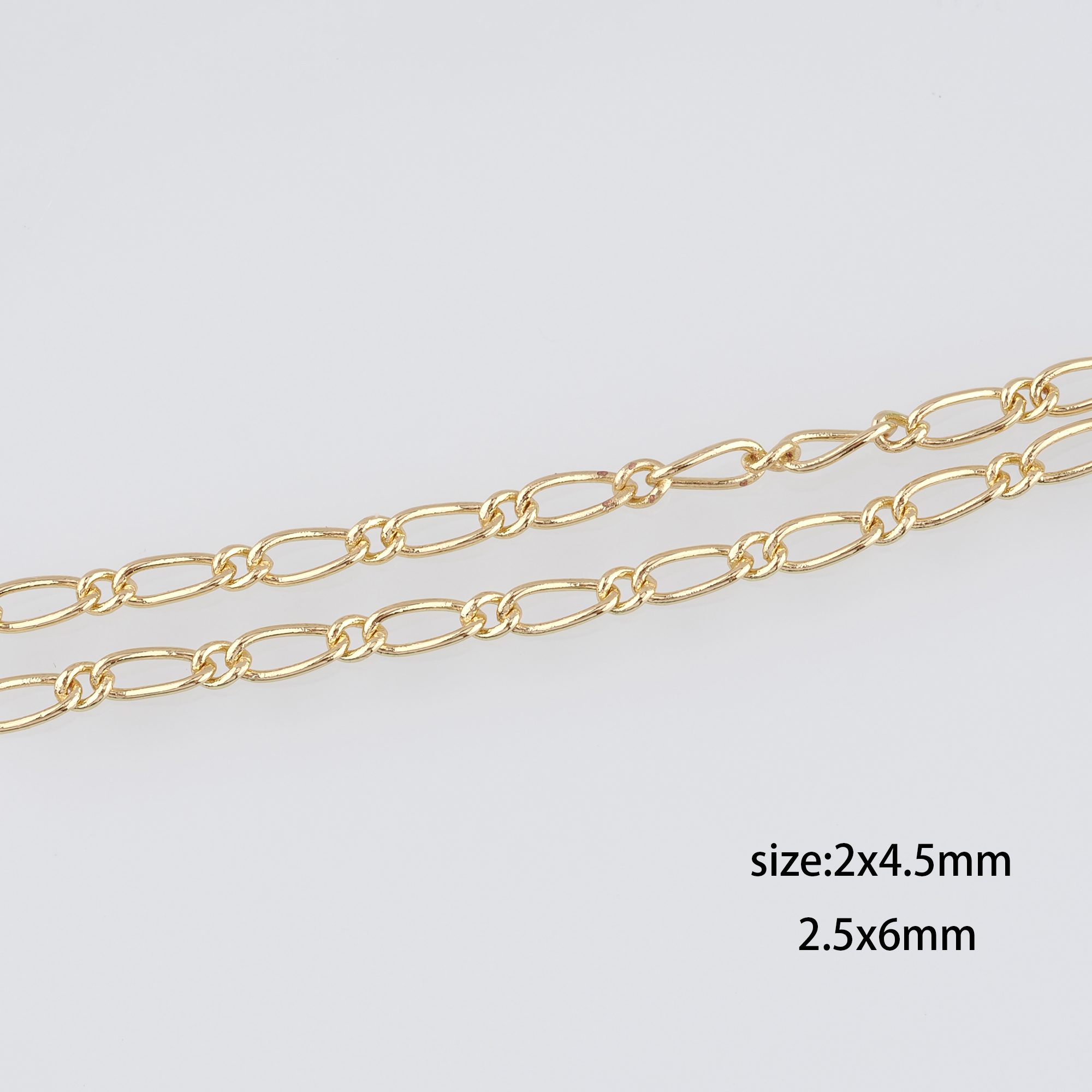 18K Gold Filled Oval Chain Necklace,Dainty Thin Link Chain,Gold Oval Chain Necklace for Women DIY Jewelry Making Supply