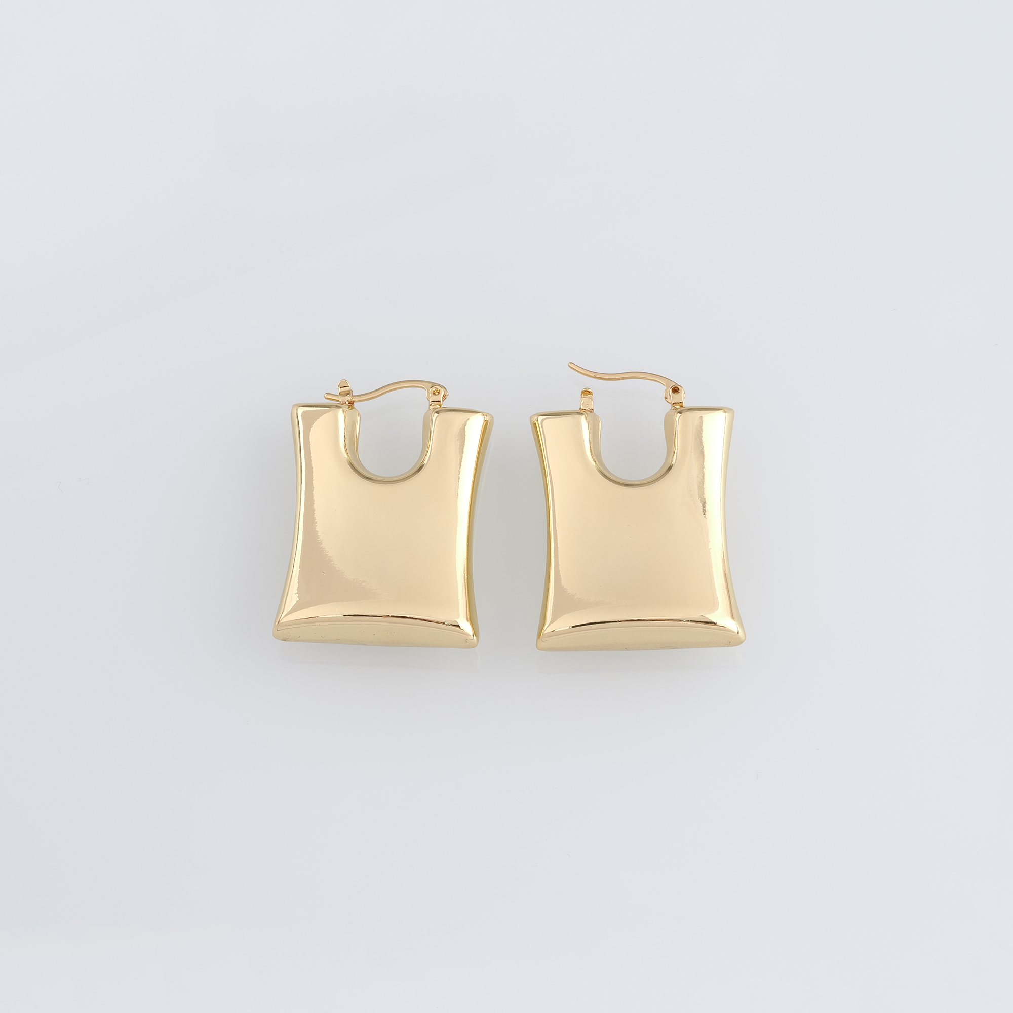 18K Gold Filled Rectangle Hoop Earring,Minimalist Earrings,Gold Hoop Earrings,Huggie Earrings,Gift for Her