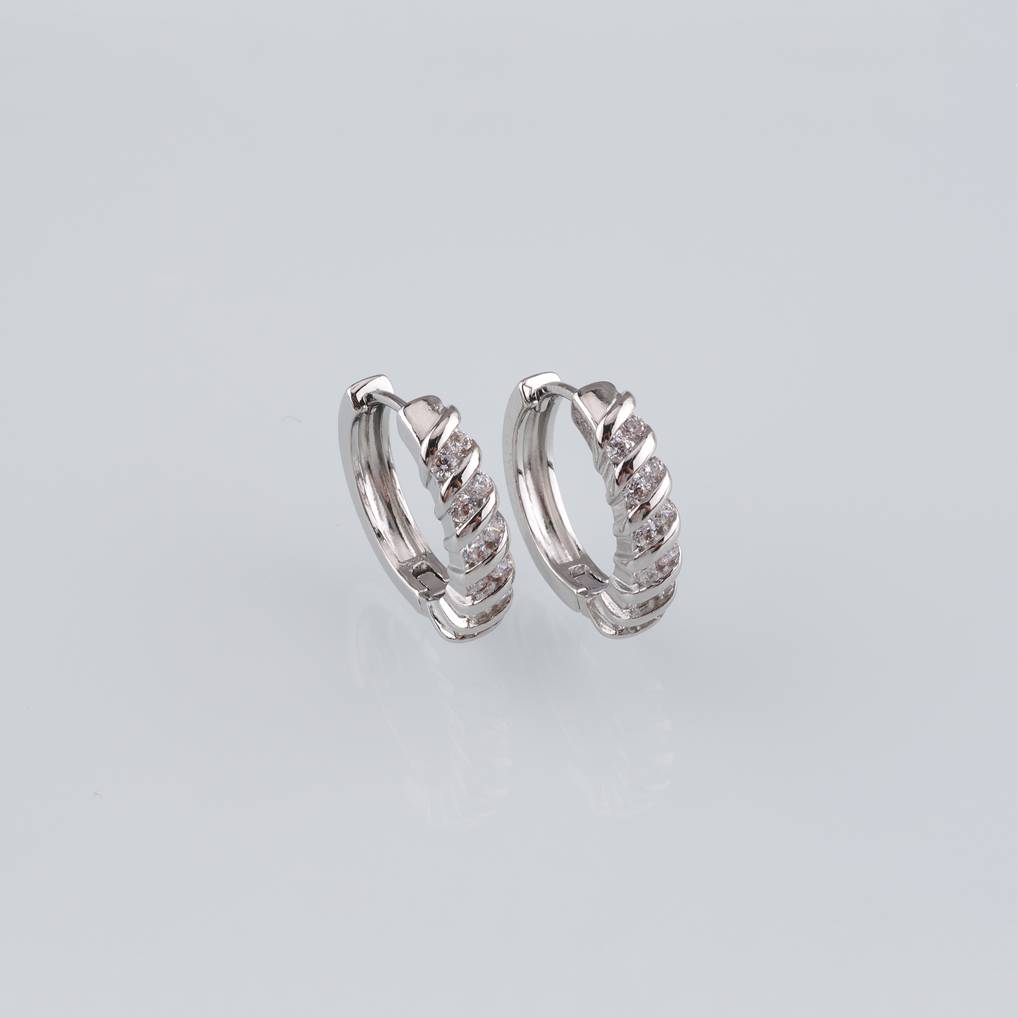 18K Gold Filled Round CZ Hoop Earrings,Dainty Zirconia Earrings,Gold Hoops,Dainty CZ Hoops Huggie