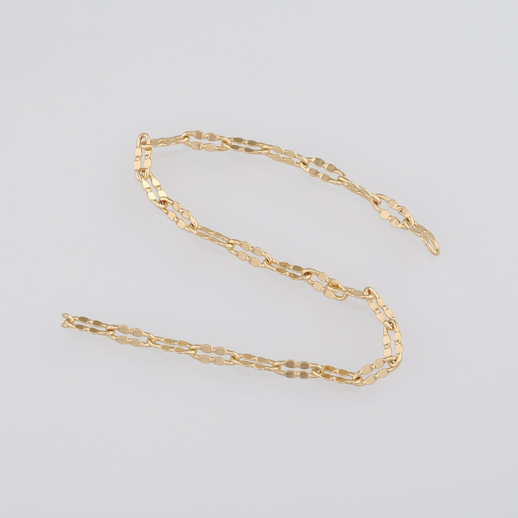 18K Gold Filled Oval Chain Necklace,Dainty Thin Link Chain,Gold Oval Chain Necklace for Women DIY Jewelry Making Supply