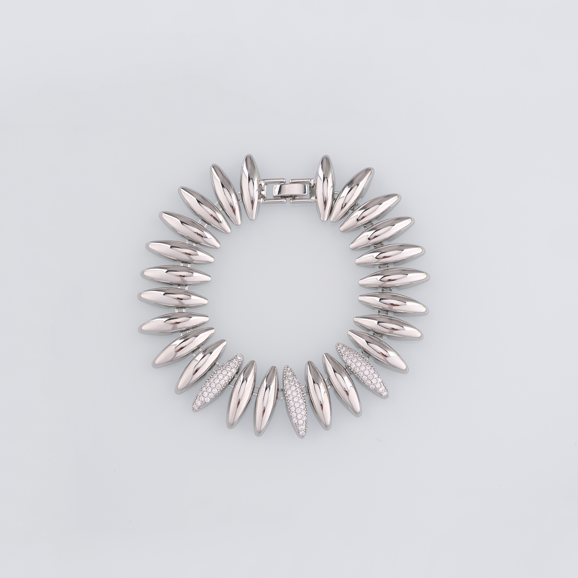 18K Gold Filled CZ Link Chain Bracelet,Gold Chain Bracelet,Oval Chain Bracelet,Gift for Her