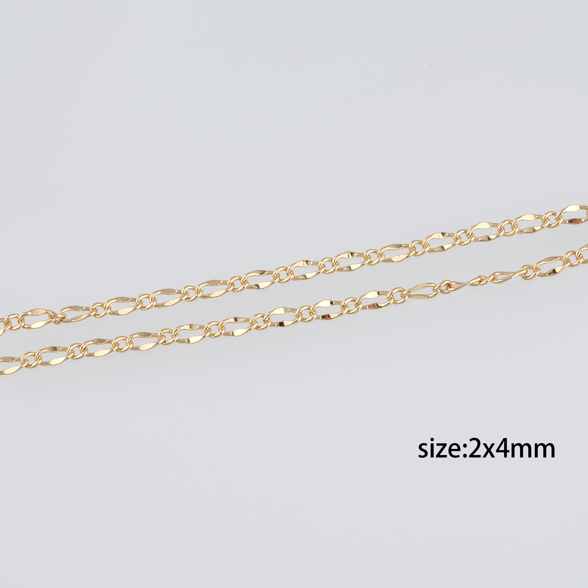 18K Gold Filled Cable Chain Necklace,Dainty Thin Link Chain,Gold Oval Chain Necklace for Women DIY Jewelry Making Supply