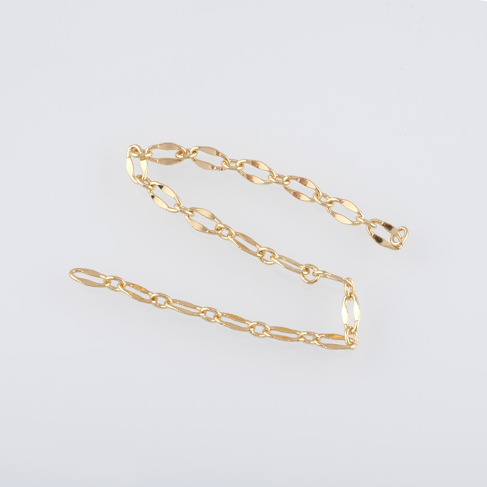 18K Gold Filled Oval Chain Necklace,Dainty Thin Link Chain,Gold Oval Chain Necklace for Women DIY Jewelry Making Supply