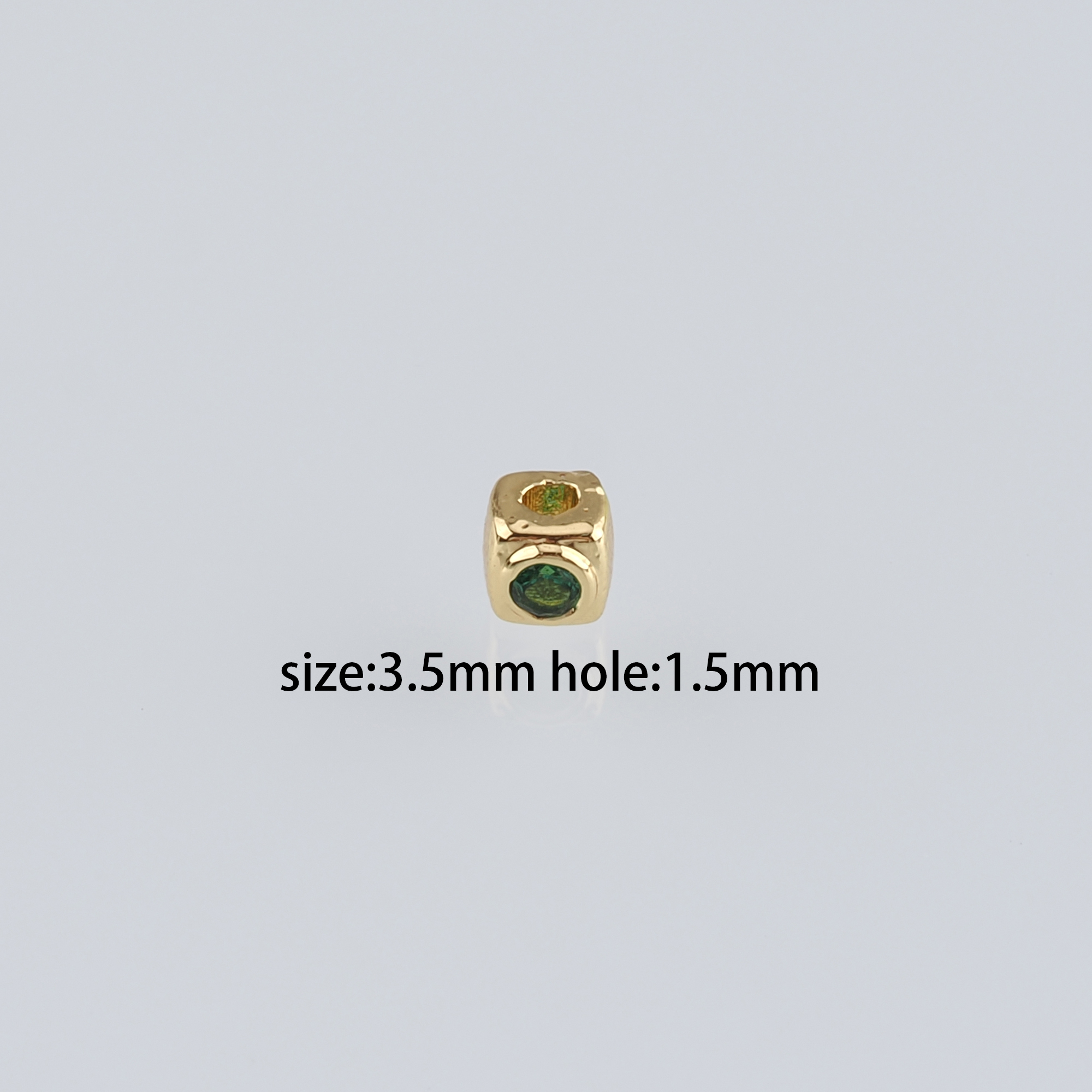 18K Gold Filled Cube Spacer Beads,CZ Micro Pave Cube Bead,Dainty Bead for Bracelet Jewelry Necklace Making Supply