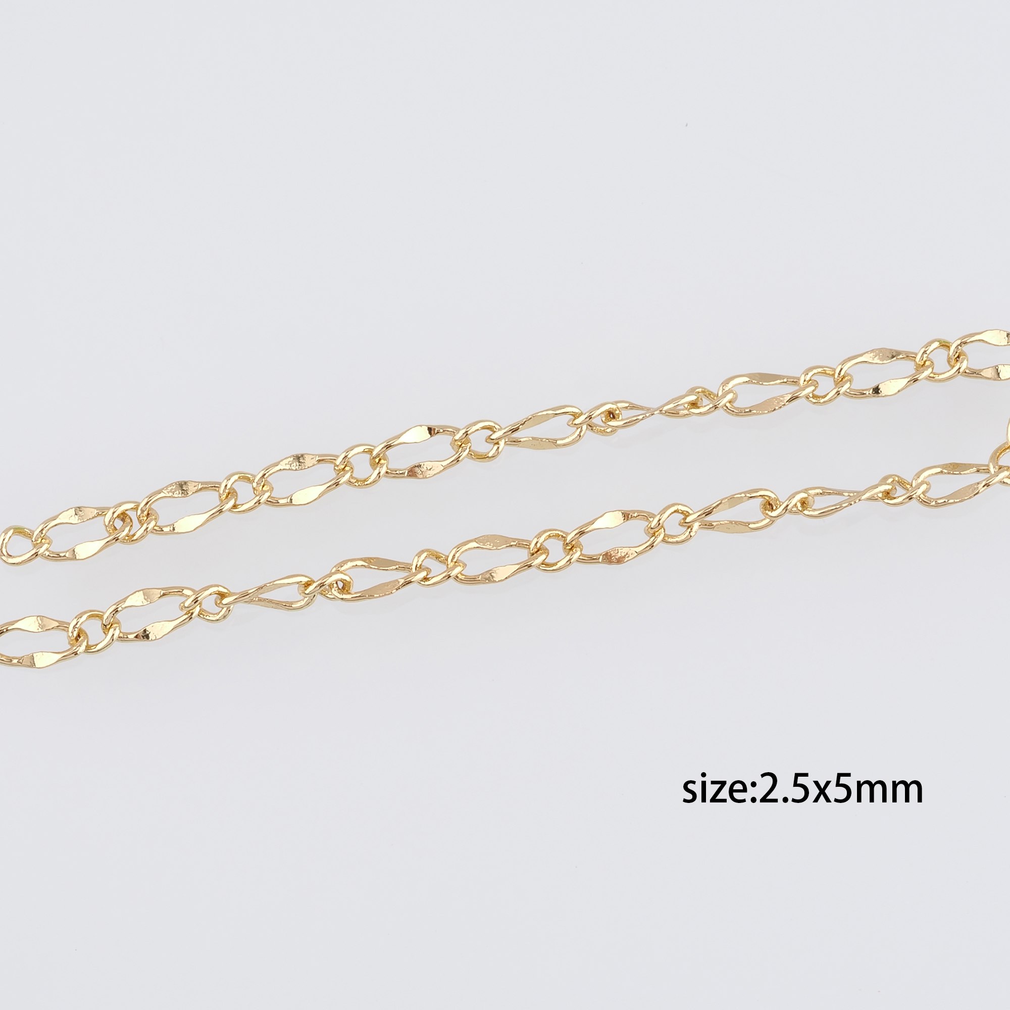18K Gold Filled Oval Chain Necklace,Dainty Thin Link Chain,Gold Oval Chain Necklace for Women DIY Jewelry Making Supply