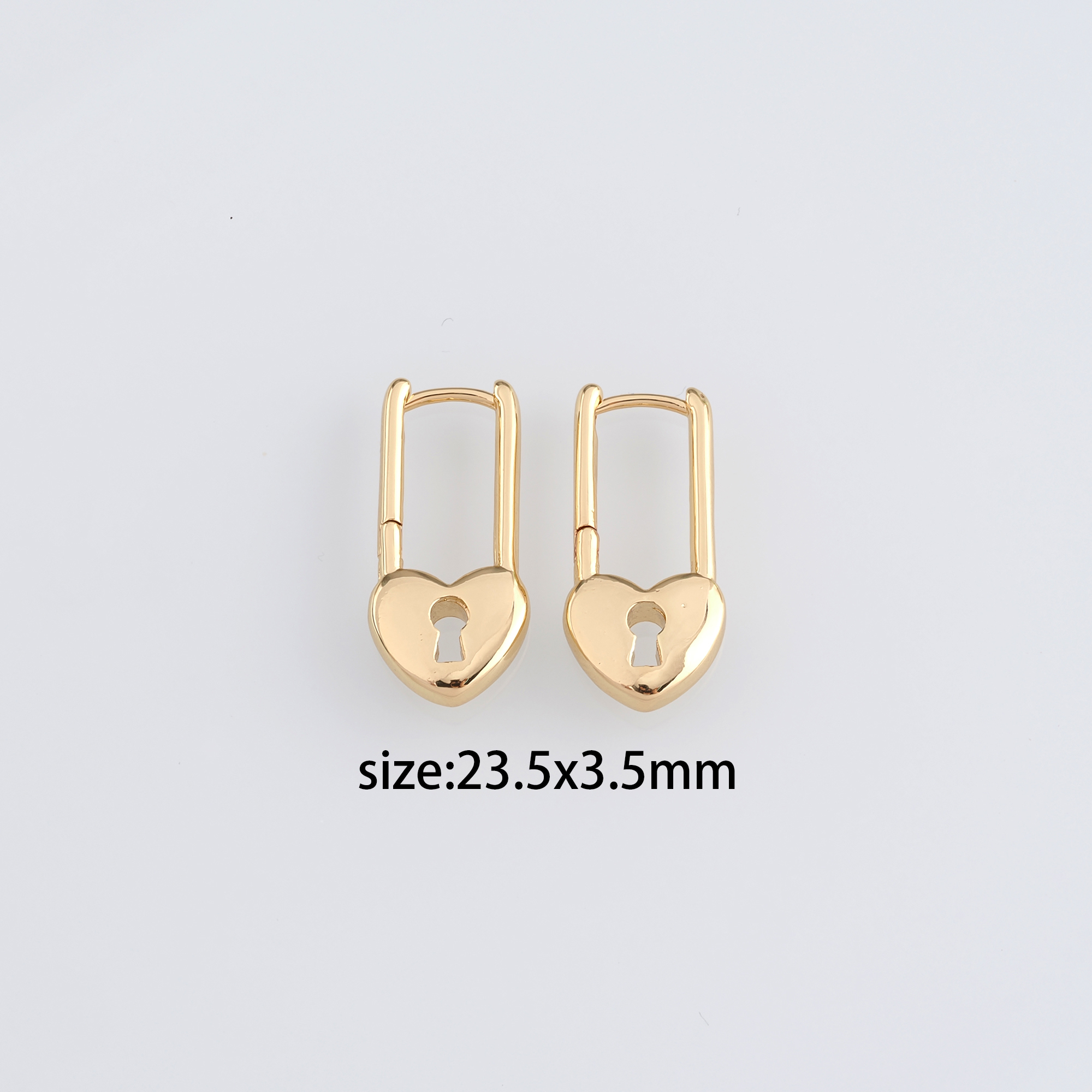 18K Gold Filled Lock Hoop Earrings,Minimalist Earrings,Gold Hoops,Dainty Hoops Huggie