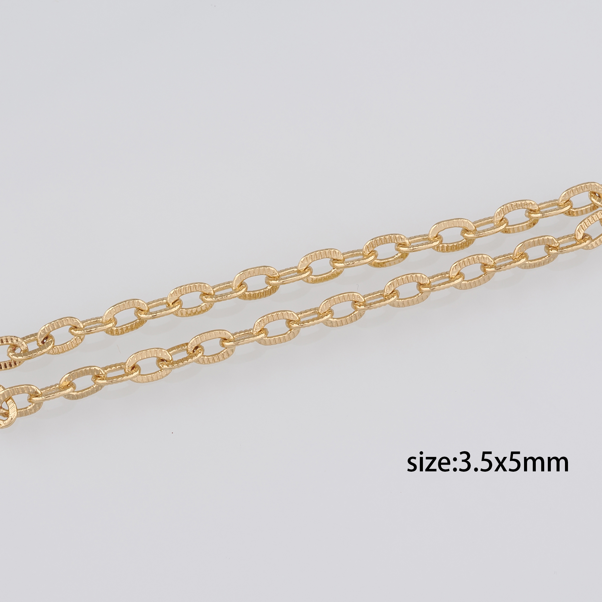 18K Gold Filled Paper Clip Chain Necklace,Dainty Thin Link Chain,Gold Paper Clip Chain Necklace for Women DIY Jewelry Making Supply