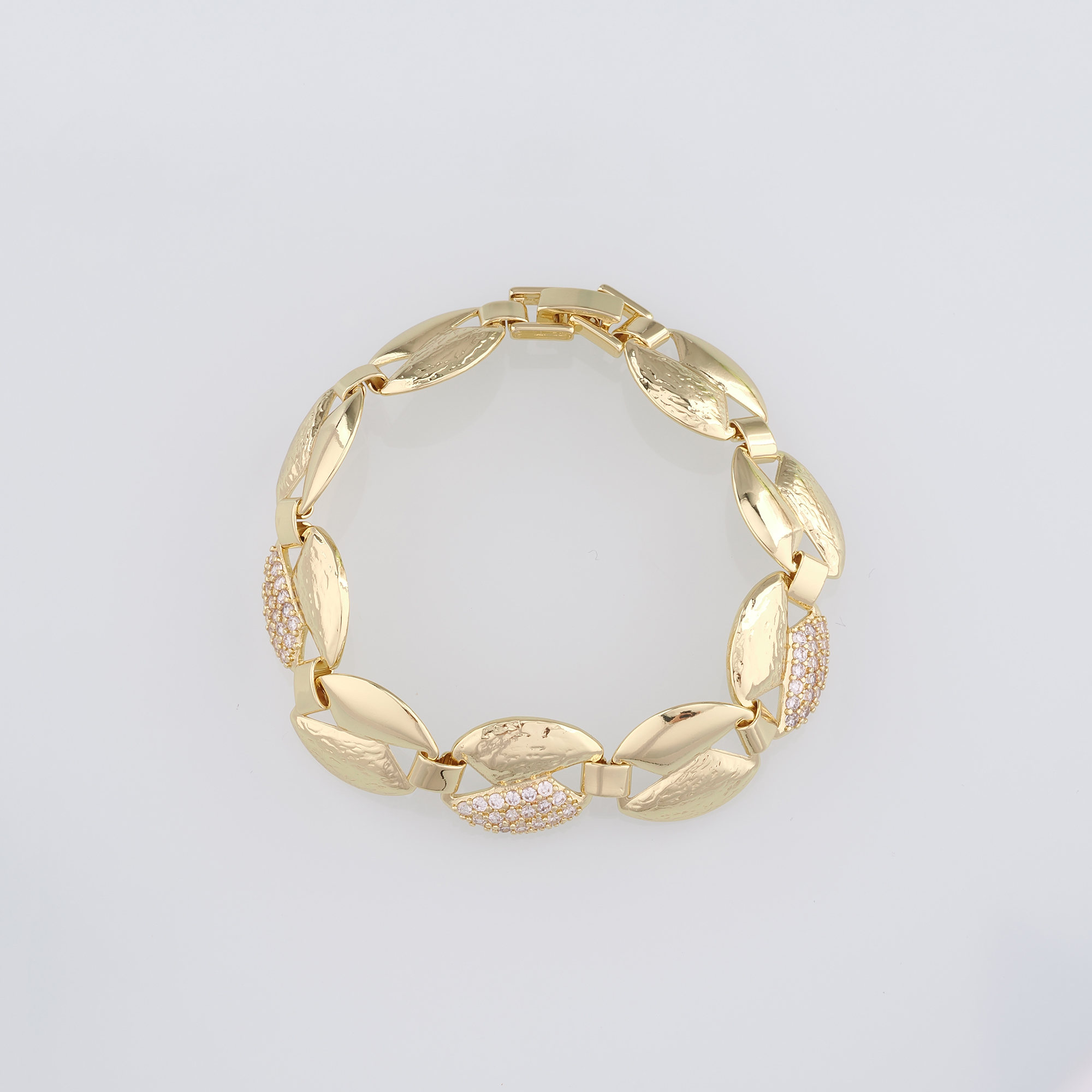 18K Gold Filled CZ Link Chain Bracelet,Gold Chain Bracelet,Oval Chain Bracelet,Gift for Her