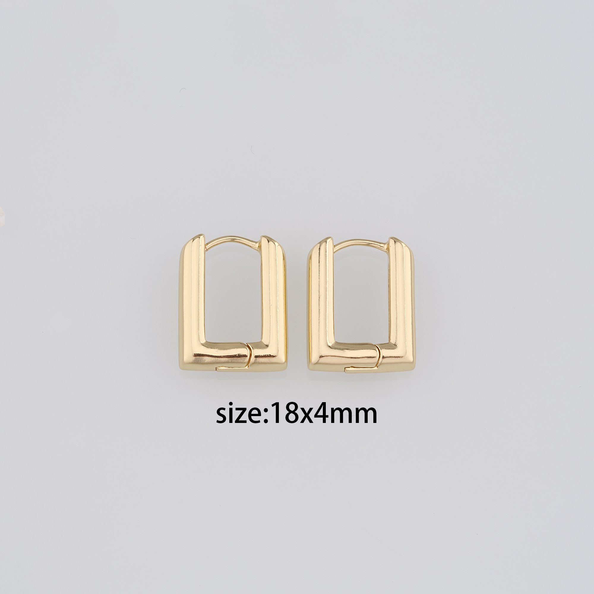 18K Gold Filled Rectangle Hoop Earring,Minimalist Earrings,Gold Hoop Earrings,Huggie Earrings,Gift for Her