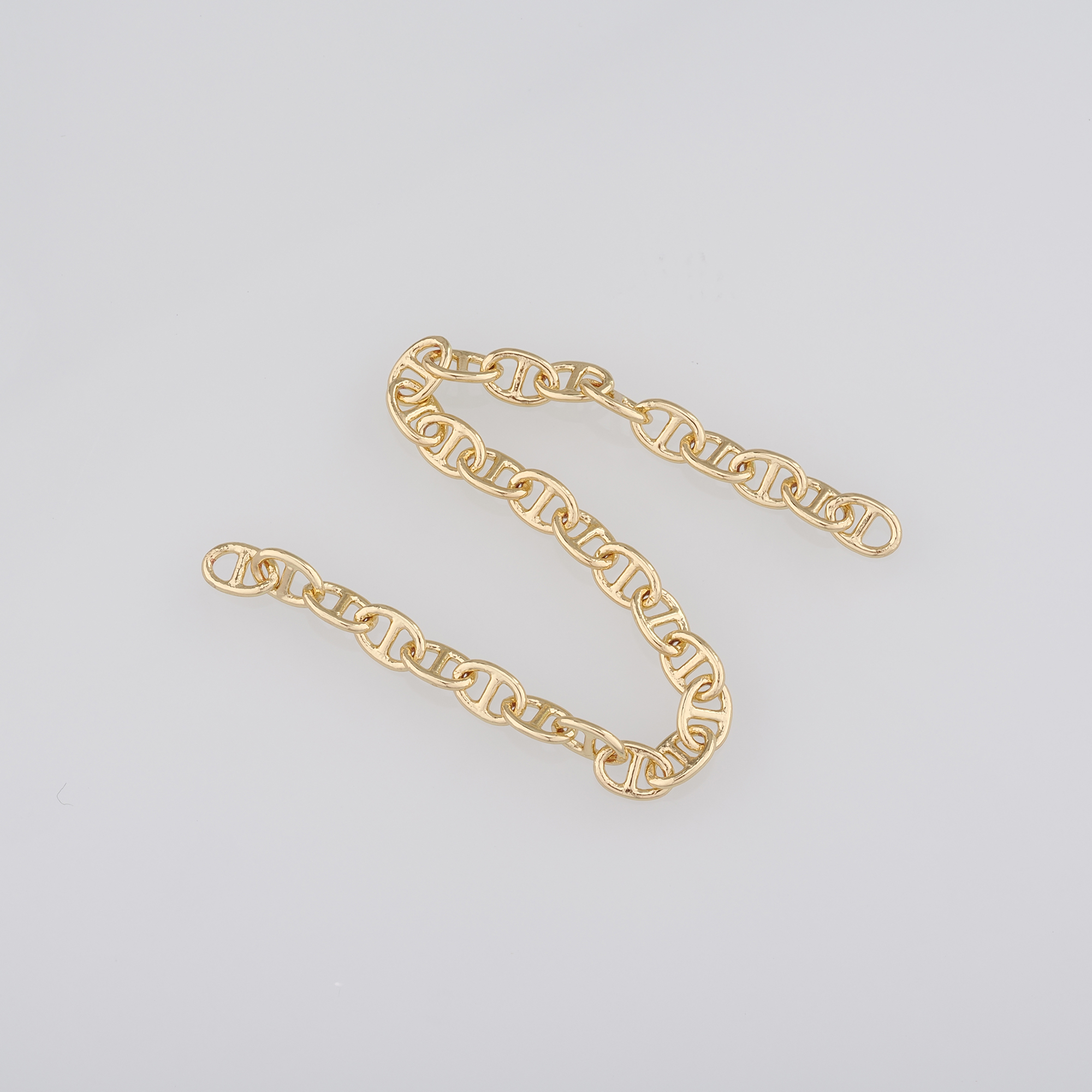 18K Gold Filled Anchor Chain Necklace,Dainty Anchor Link Chain Necklace for Women DIY Jewelry Making Supply