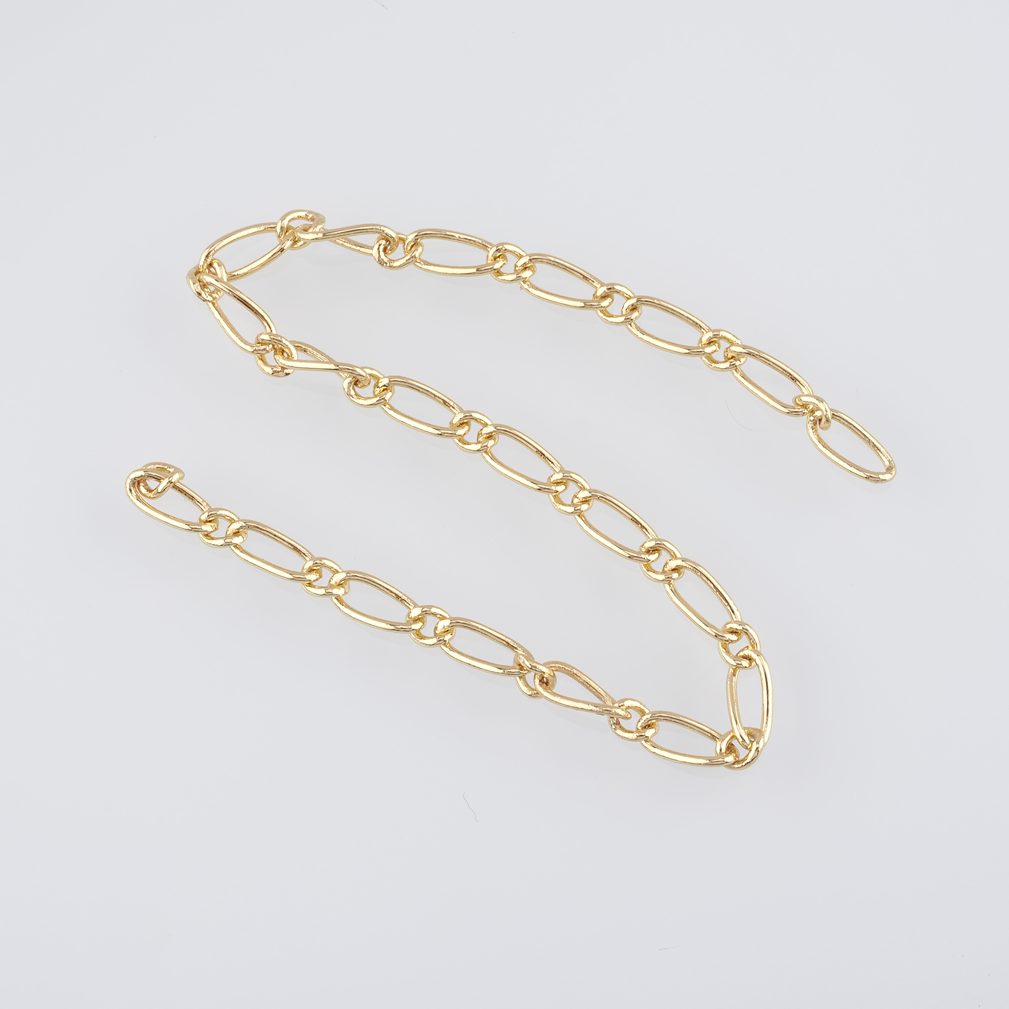 18K Gold Filled Oval Chain Necklace,Dainty Thin Link Chain,Gold Oval Chain Necklace for Women DIY Jewelry Making Supply