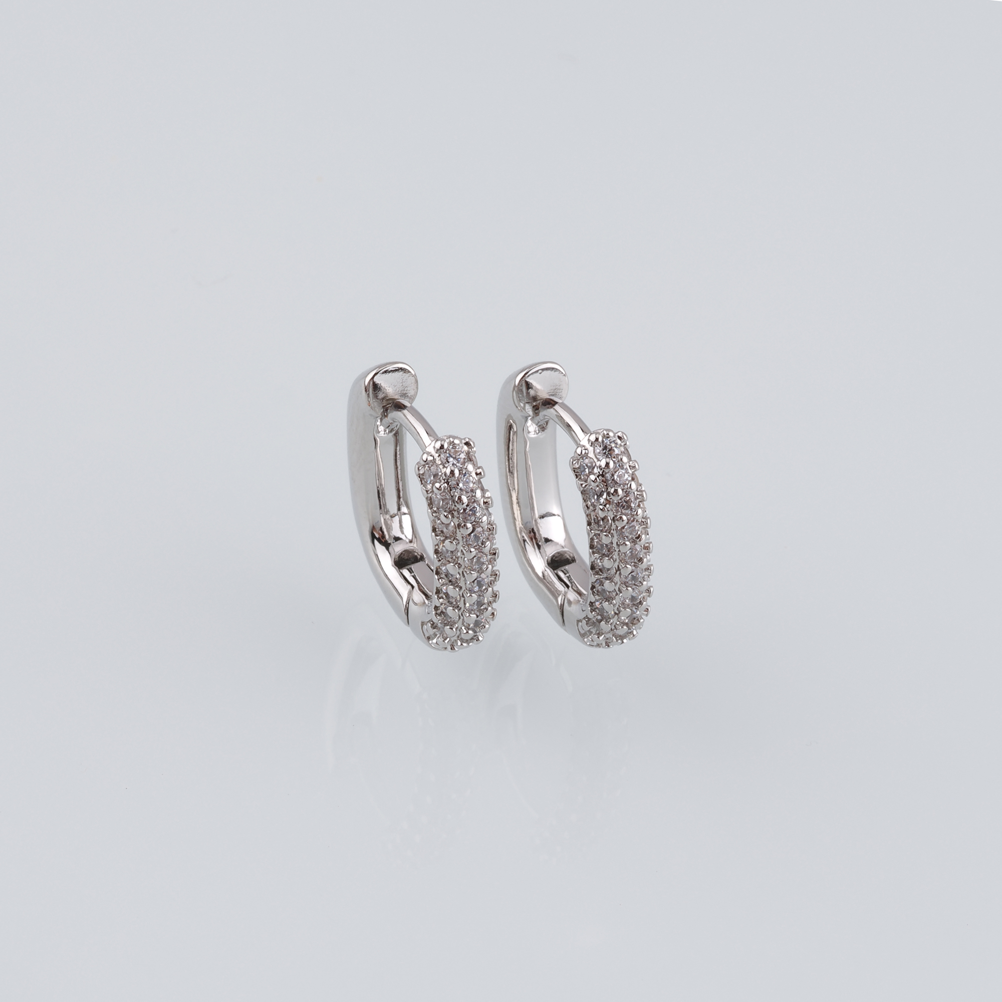 18K Gold Filled Rectangle Hoop Earring,Minimalist Earrings,CZ Hoop Earrings,Huggie Earrings,Gift for Her
