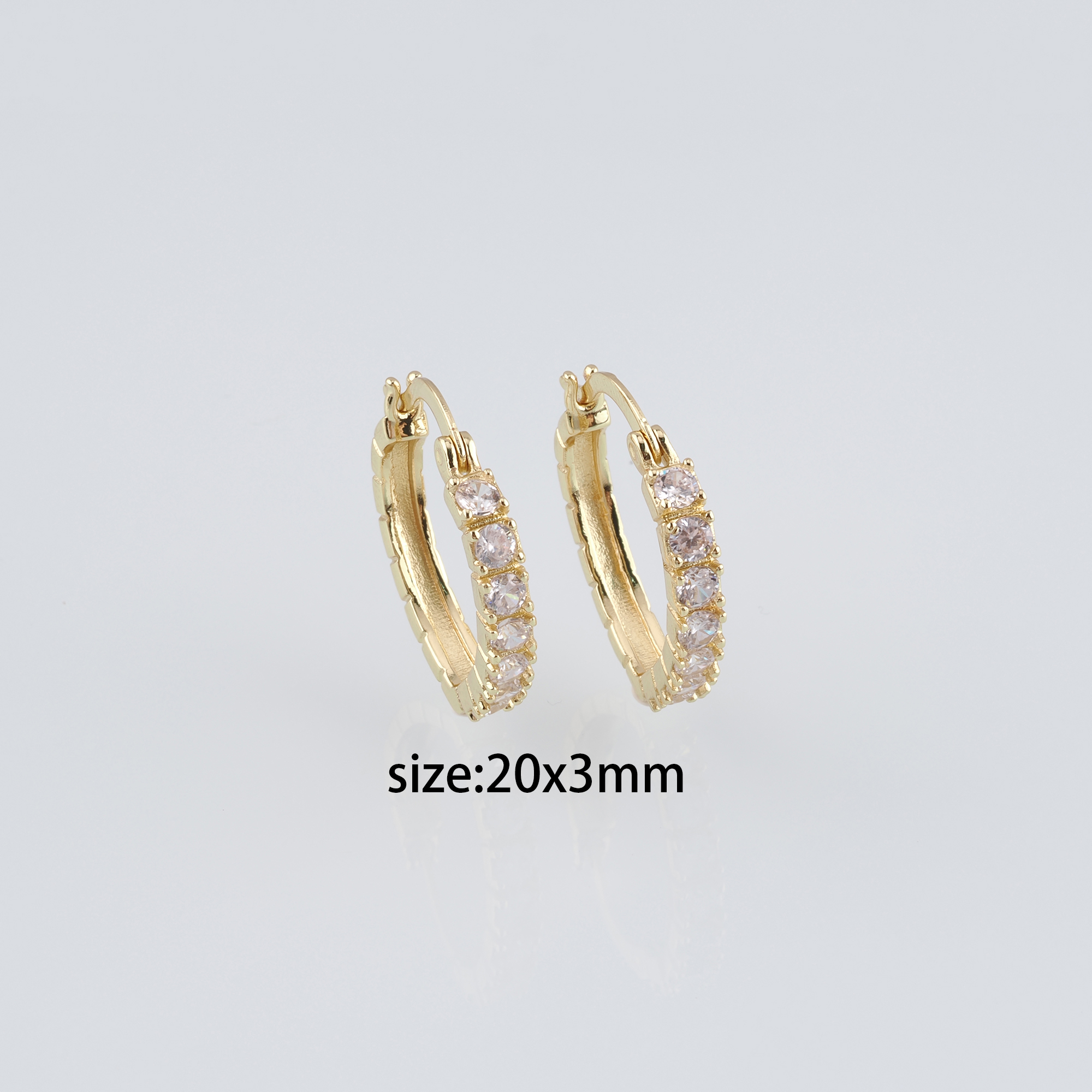 18K Gold Filled Thin CZ Hoop Earrings,Dainty Zirconia Earrings,Gold Hoops,Dainty CZ Hoops Huggie