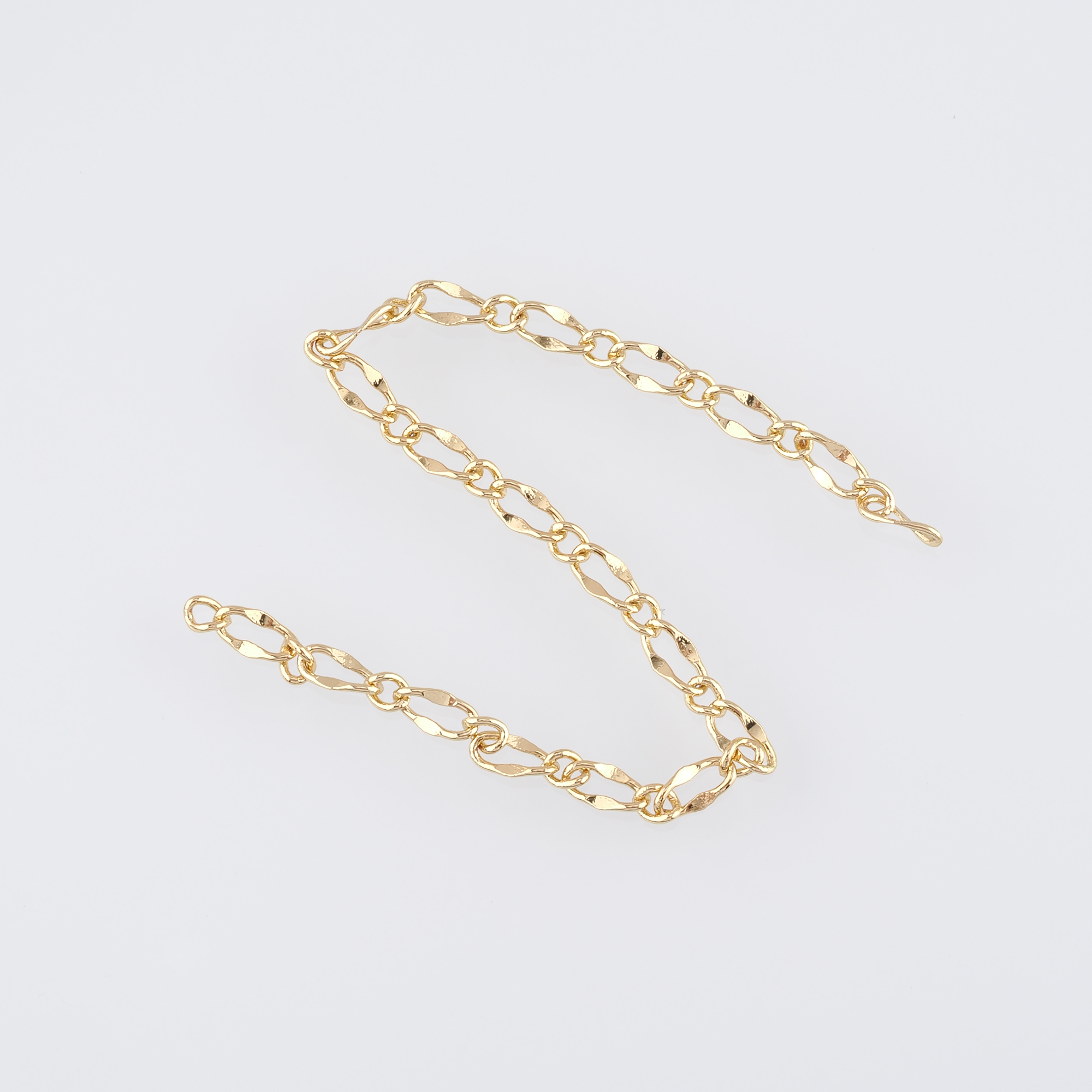 18K Gold Filled Oval Chain Necklace,Dainty Thin Link Chain,Gold Oval Chain Necklace for Women DIY Jewelry Making Supply