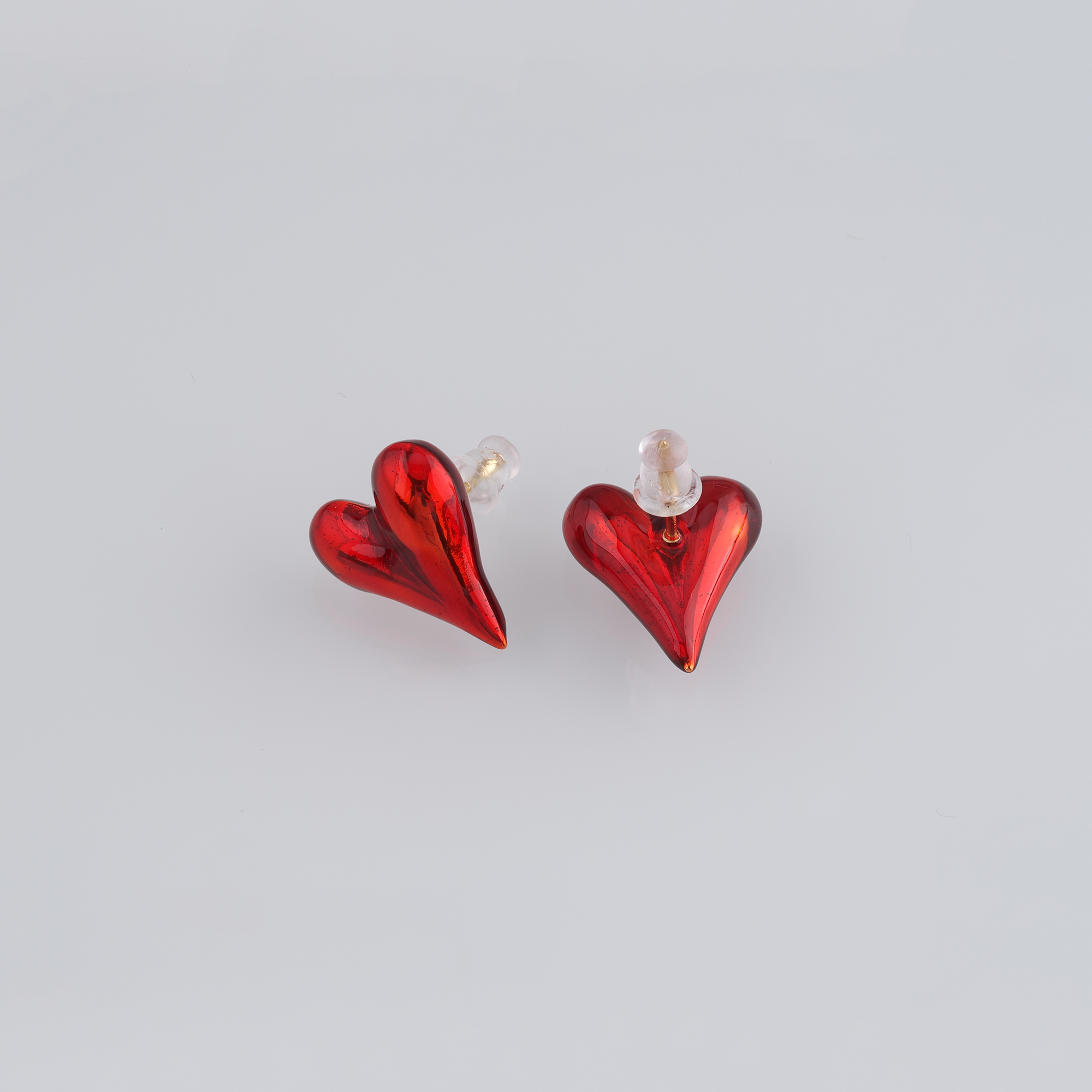18K Gold Filled Heart Stud Earrings,Enamel Heart Earrings,Dainty Earrings,Minimalist Earring,Gift for Wife
