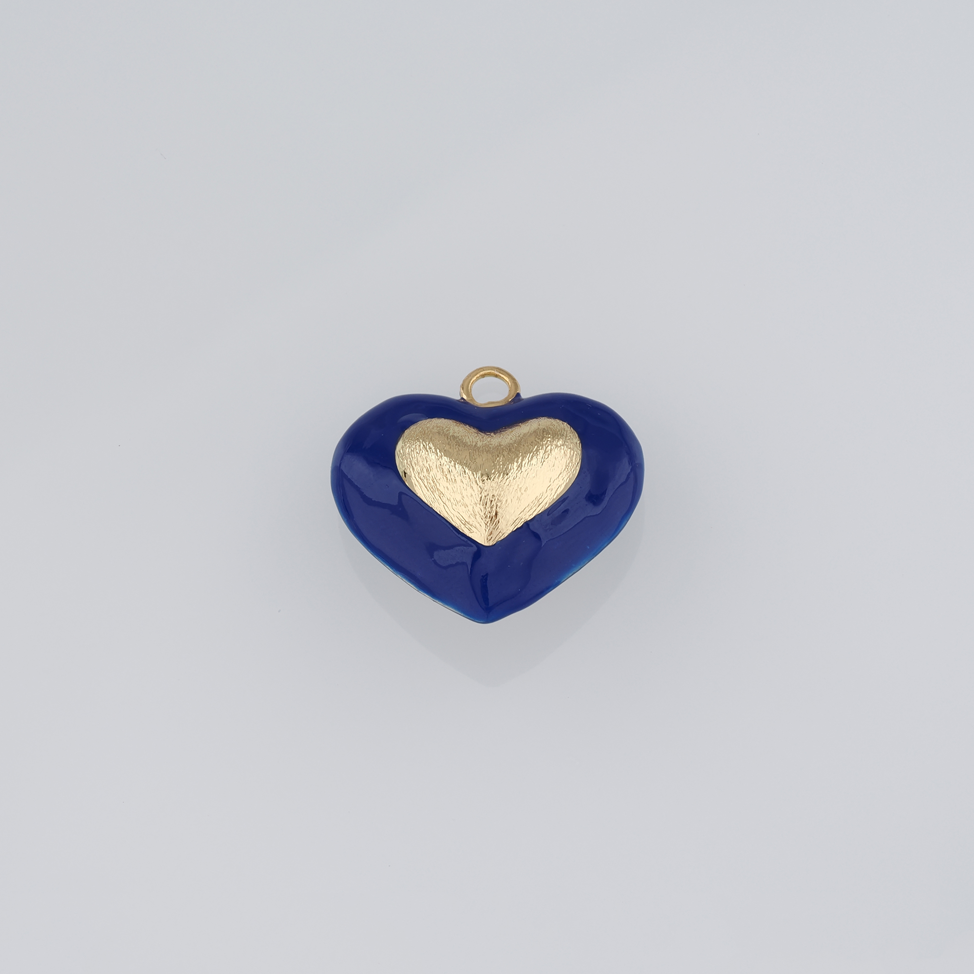 18K Gold Filled Heart Pendant,Enamel Heart Charm Earrings Necklace for DIY Jewelry Making Supply