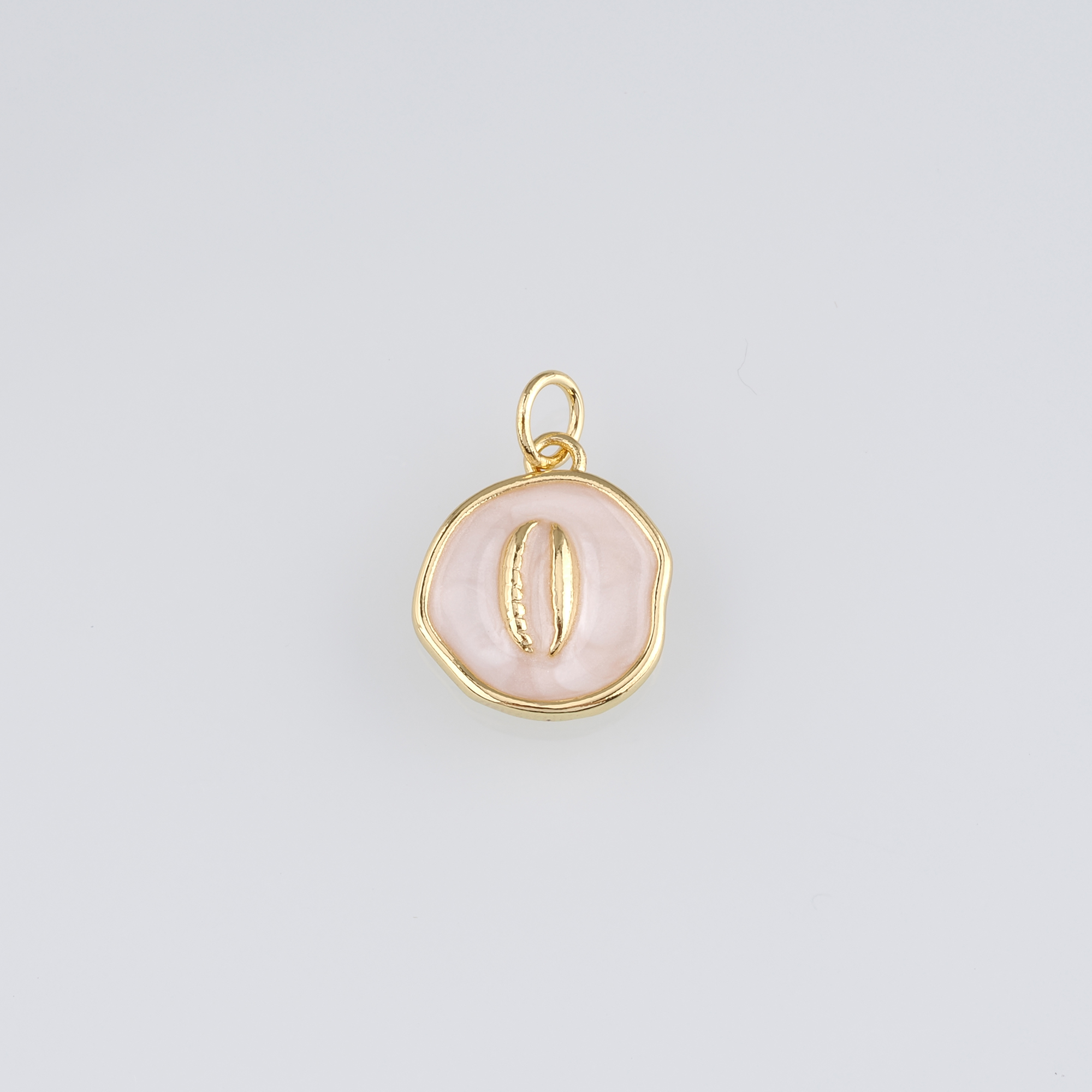 18K Gold Filled Cowrie Shell Pendant,Enamel Shell Charm Earrings Necklace for DIY Jewelry Making Supply