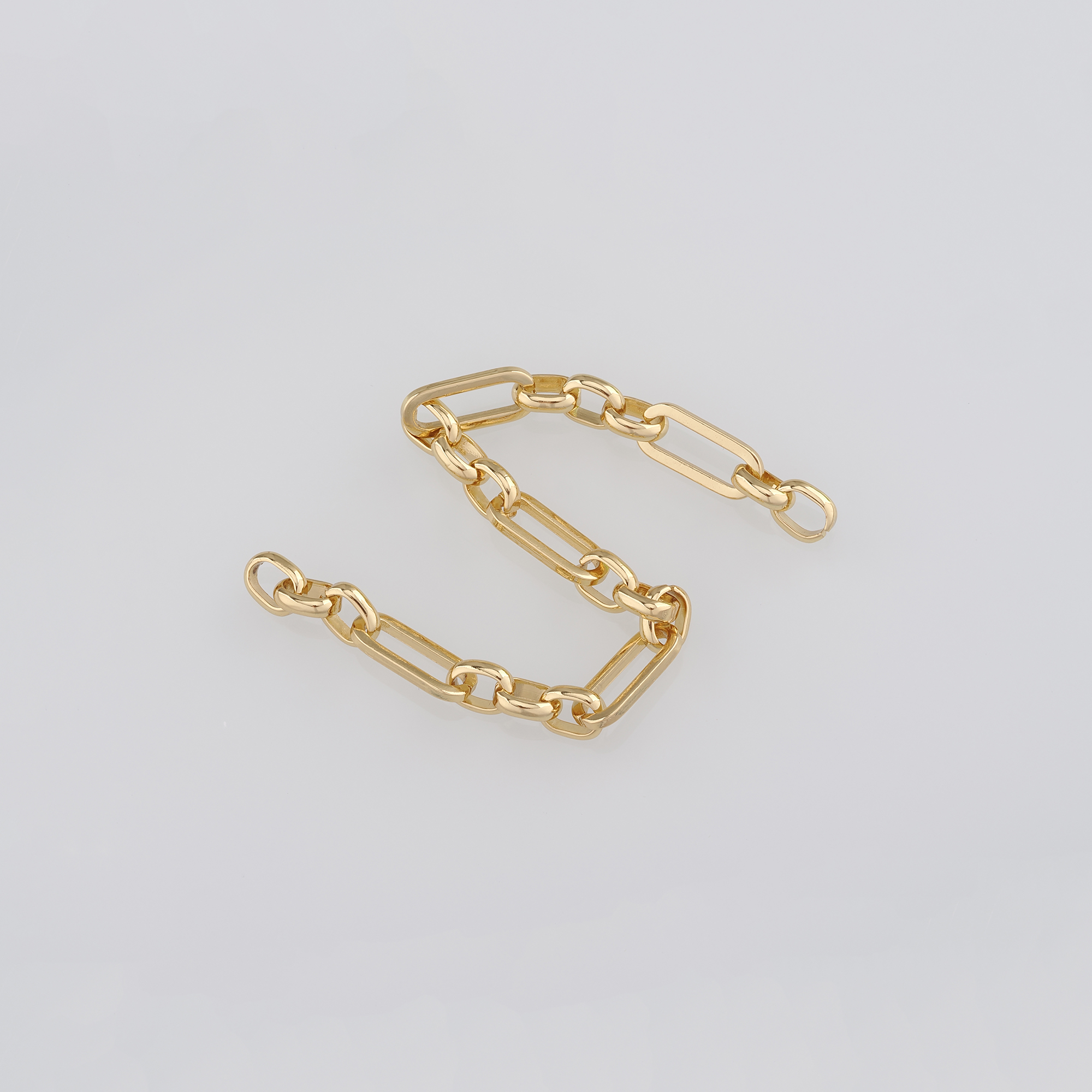 18K Gold Filled Paper Clip Chain Necklace,Dainty Thin Link Chain,Gold Paper Clip Chain Necklace for Women DIY Jewelry Making Supply