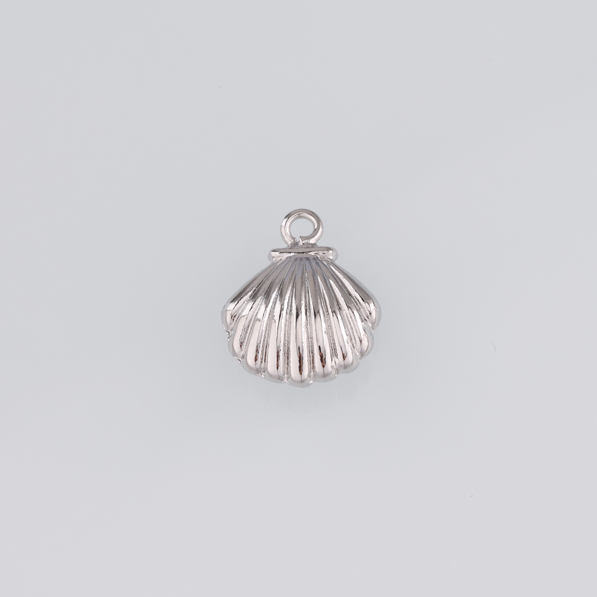 18K Gold Filled Scallop Pendant,Ocean Scallop Charm Earrings Necklace for DIY Jewelry Making Supply