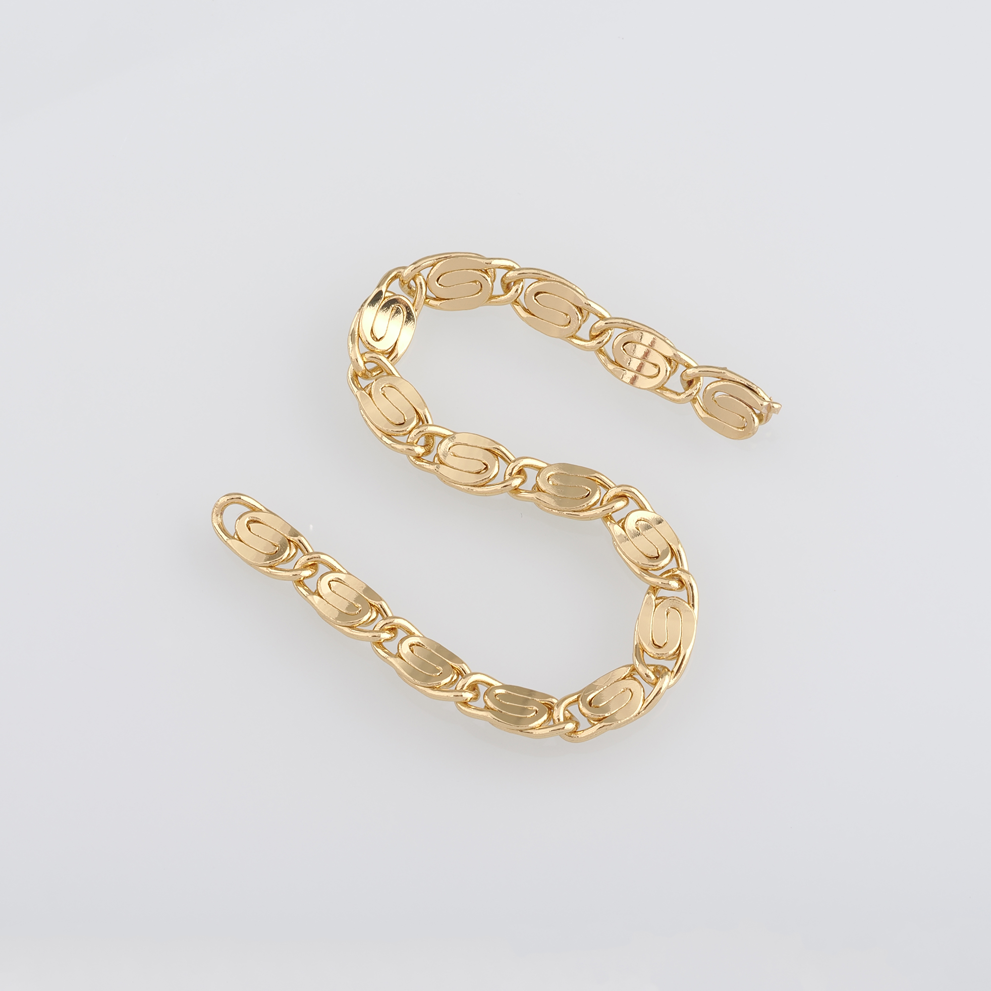 18K Gold Filled Scroll Chain Necklace,Dainty Thin Link Chain,Gold Snail Chain Necklace for Women DIY Jewelry Making Supply