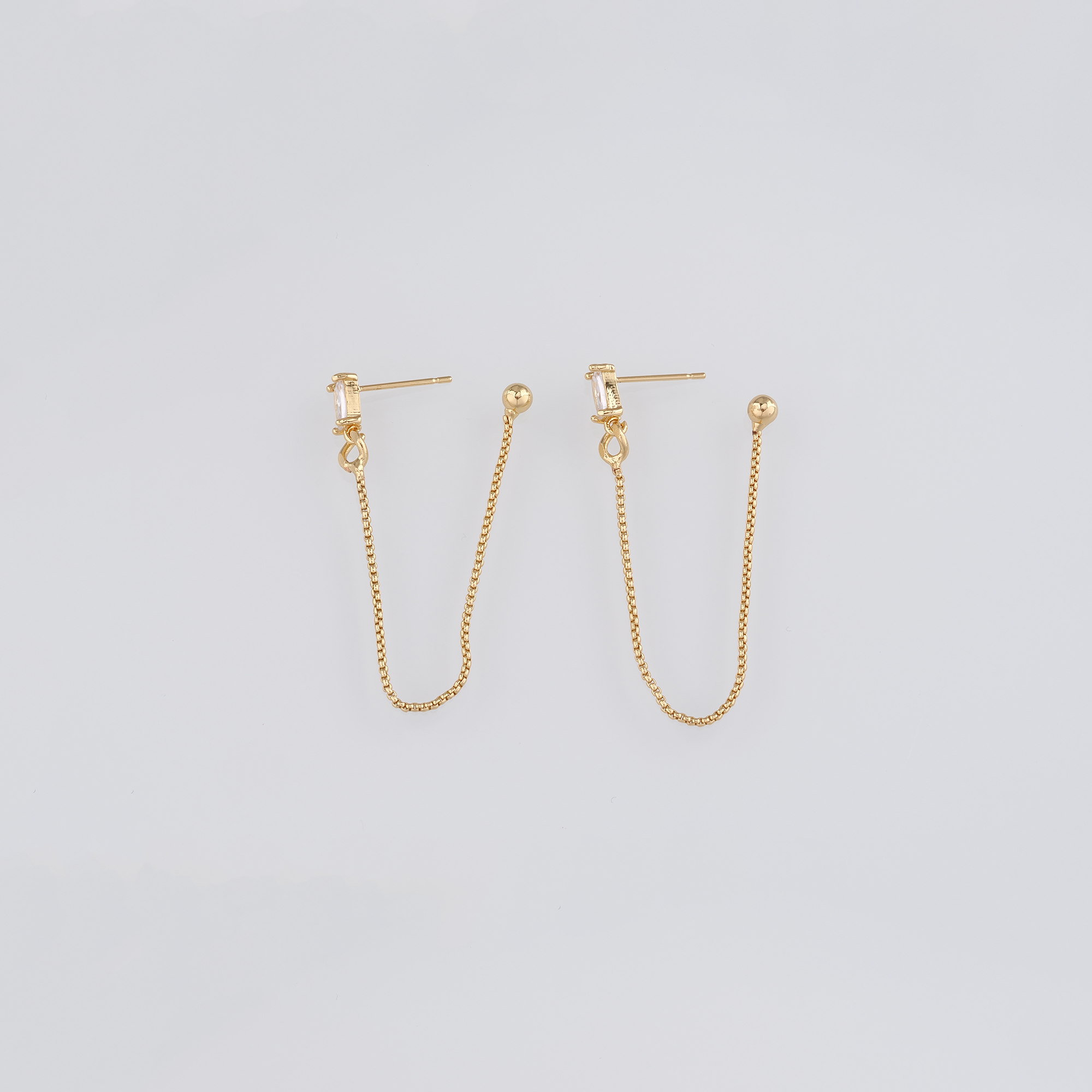 18K Gold Filled Fringe Stud Earrings,Tassel Stud,Dainty Earrings,Minimalist Earring,Gift for Wife