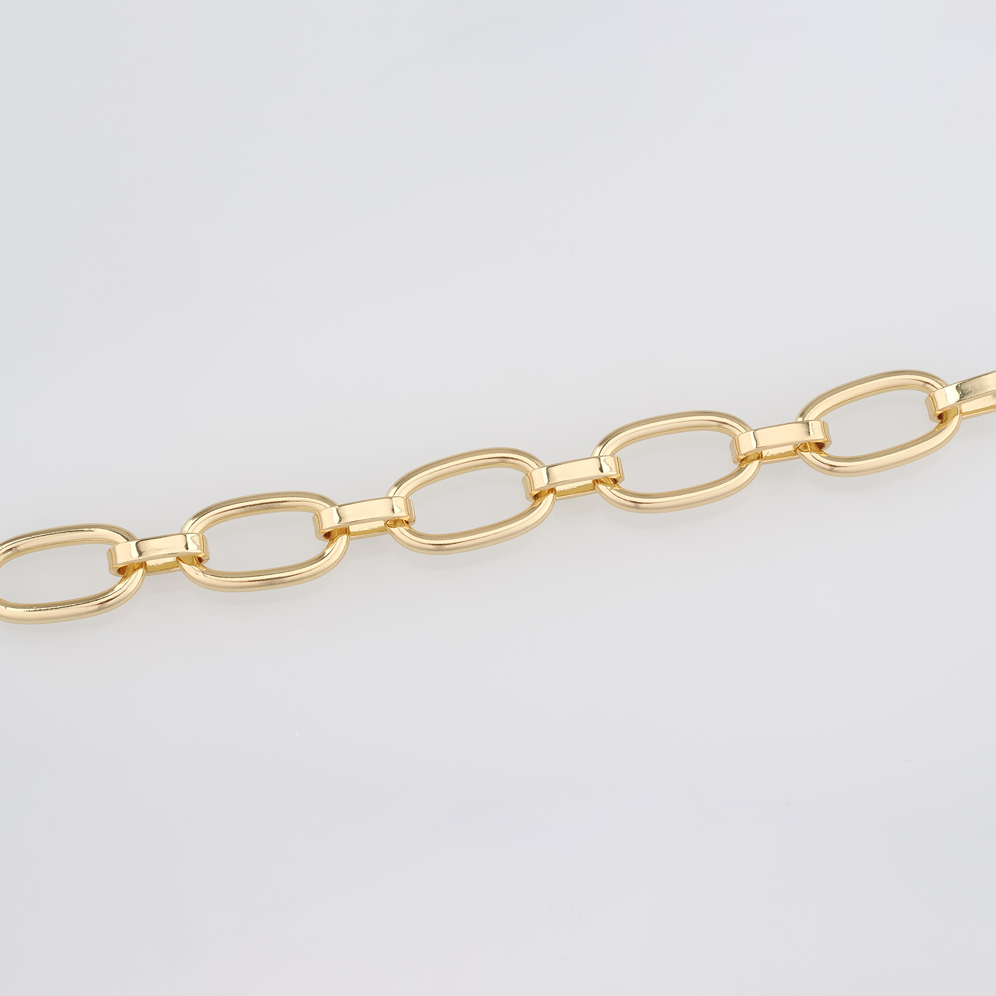 18K Gold Filled Paper Clip Chain Necklace,Dainty Link Chain,Gold Paper Clip Chain Necklace for Women DIY Jewelry Making Supply