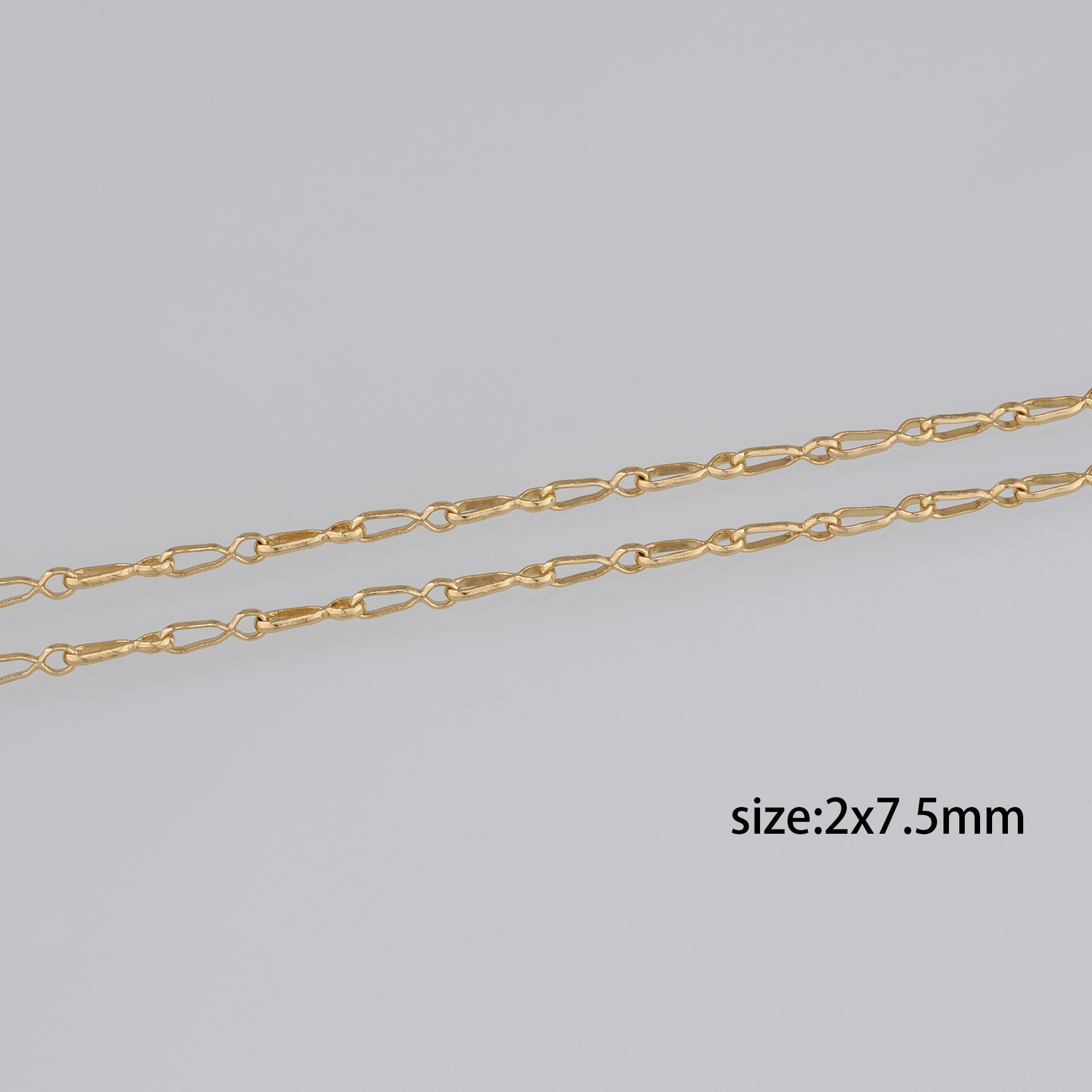 18K Gold Filled Cable Chain Necklace,Dainty Thin Link Chain,Gold Geometric Chain Necklace for Women DIY Jewelry Making Supply