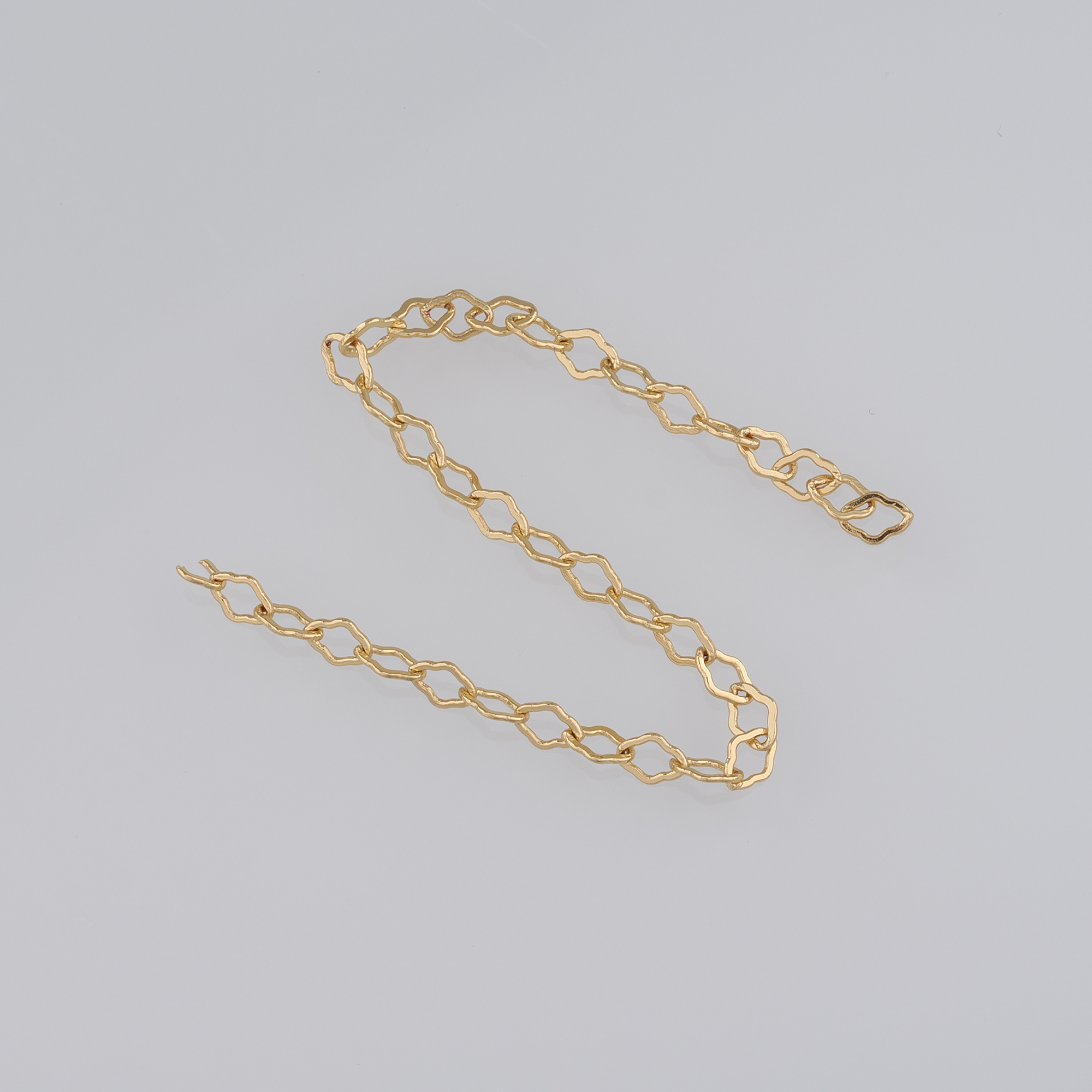 18K Gold Filled Rhombus Chain Necklace,Dainty Link Chain,Gold Rhombus Chain Necklace for Women DIY Jewelry Making Supply
