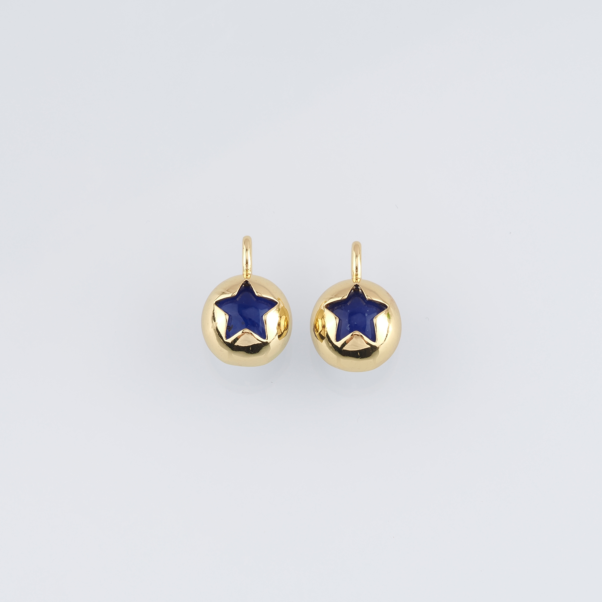 18K Gold Filled Star Pendant,Celestial Charm Earrings Necklace for DIY Jewelry Making Supply