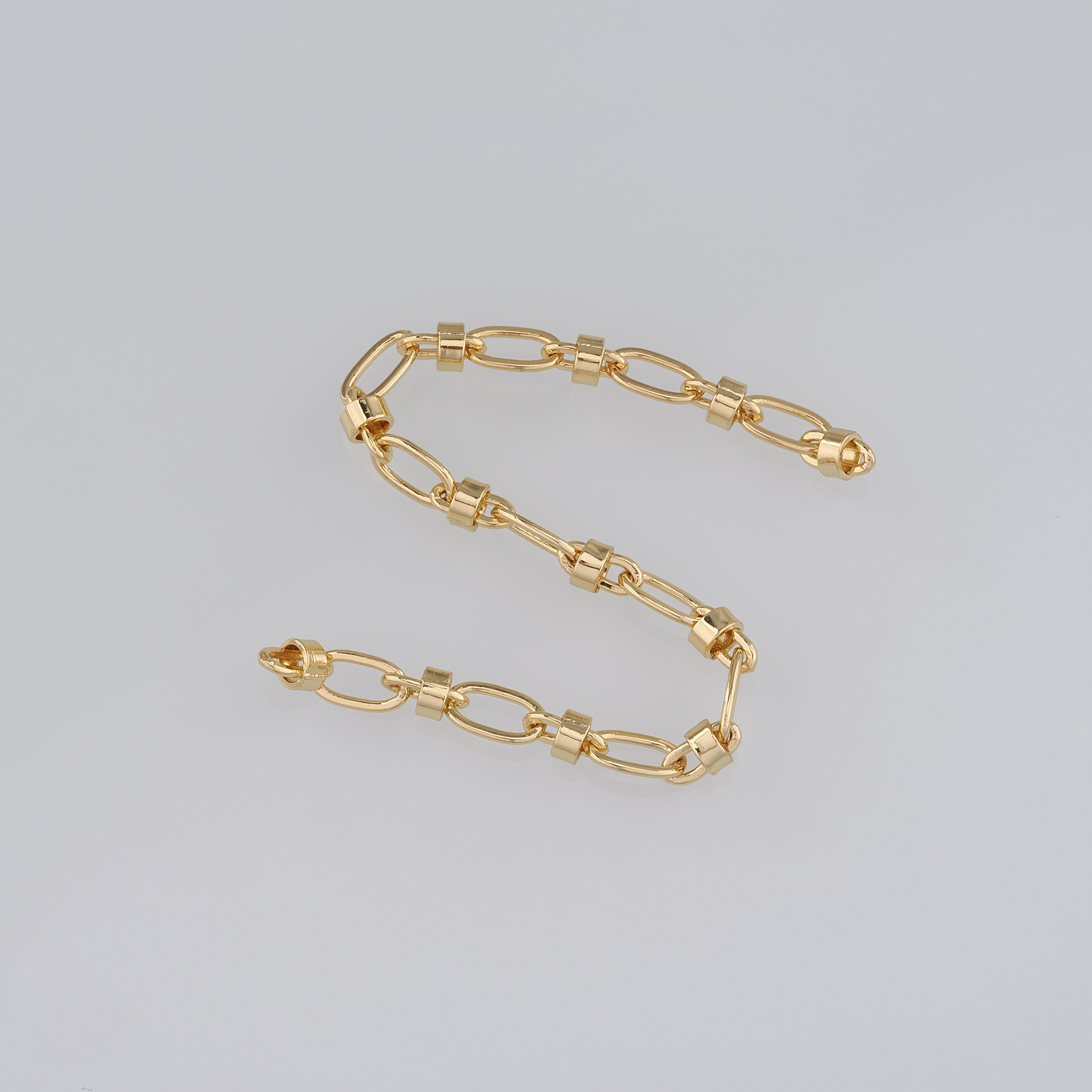 18K Gold Filled Oval Chain Necklace,Dainty Link Chain,Gold Oval Chain Necklace for DIY Jewelry Making Supply