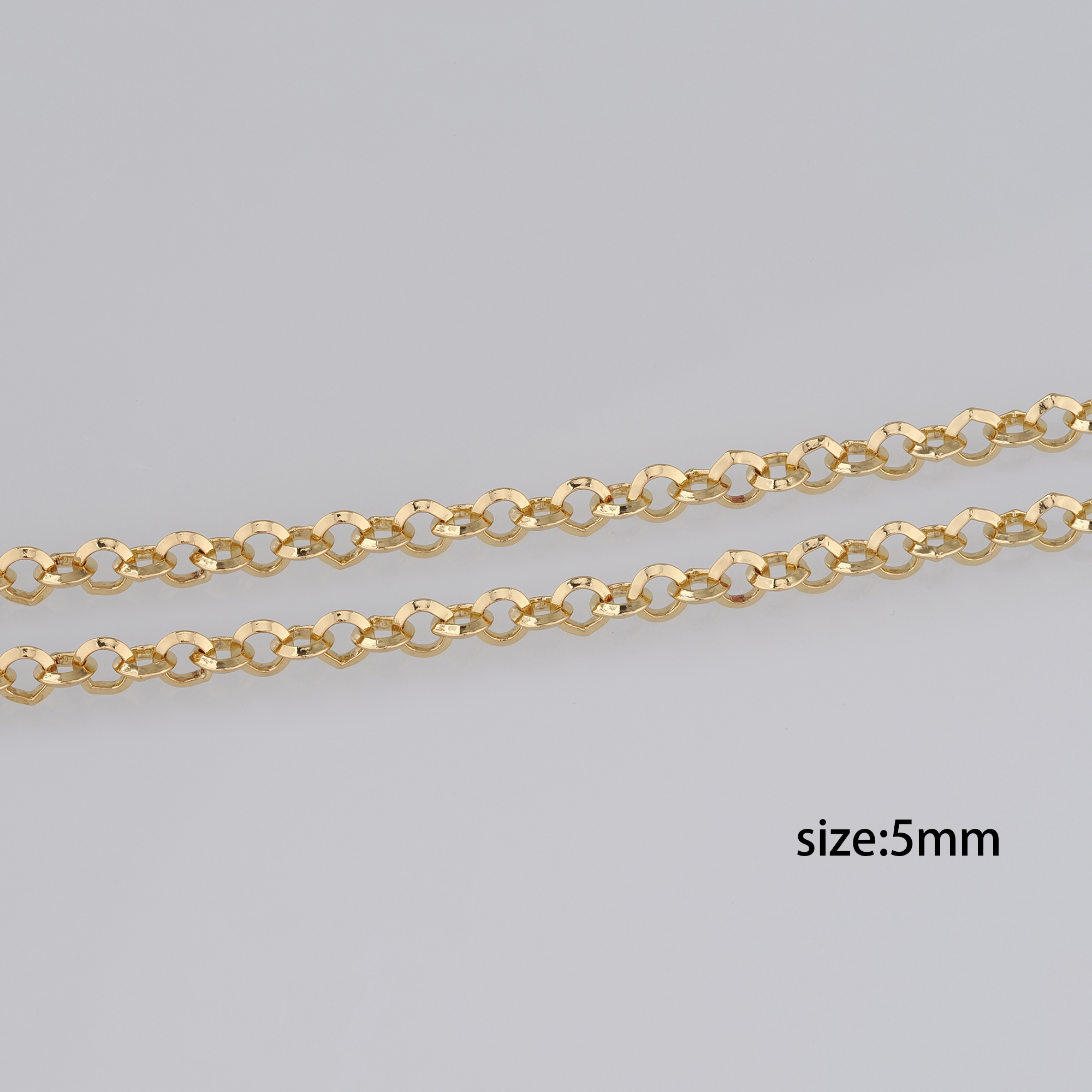 18K Gold Filled Round Chain Necklace,Minimalist Link Chain,Gold Rolo Chain Necklace for Women DIY Jewelry Making Supply
