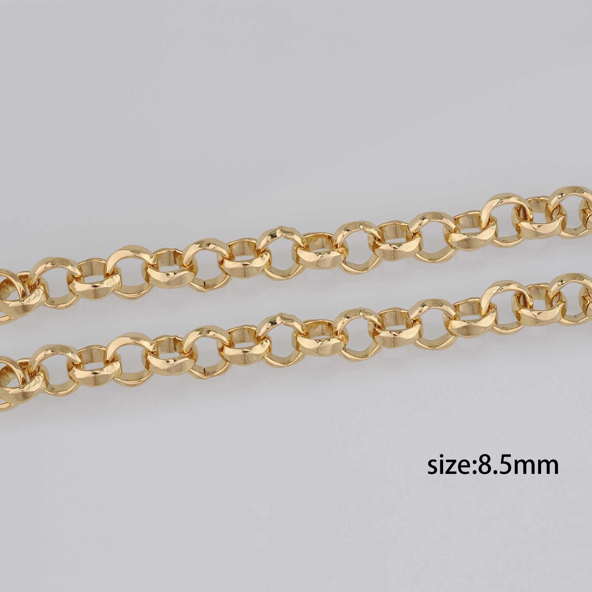 18K Gold Filled Round Chain Necklace,Minimalist Link Chain,Gold Rolo Chain Necklace for Women DIY Jewelry Making Supply
