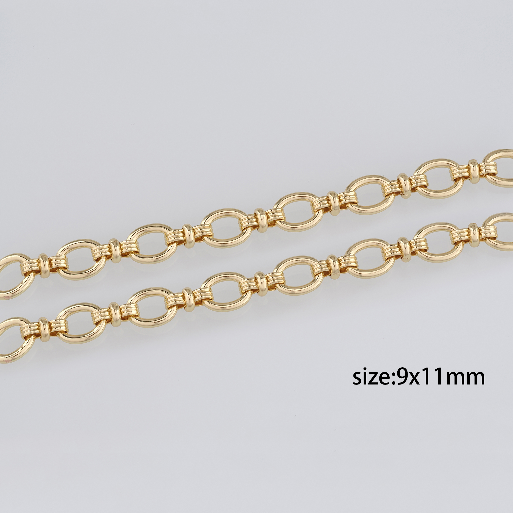 18K Gold Filled Oval Chain Necklace,Dainty Link Chain,Gold Oval Chain Necklace for DIY Jewelry Making Supply