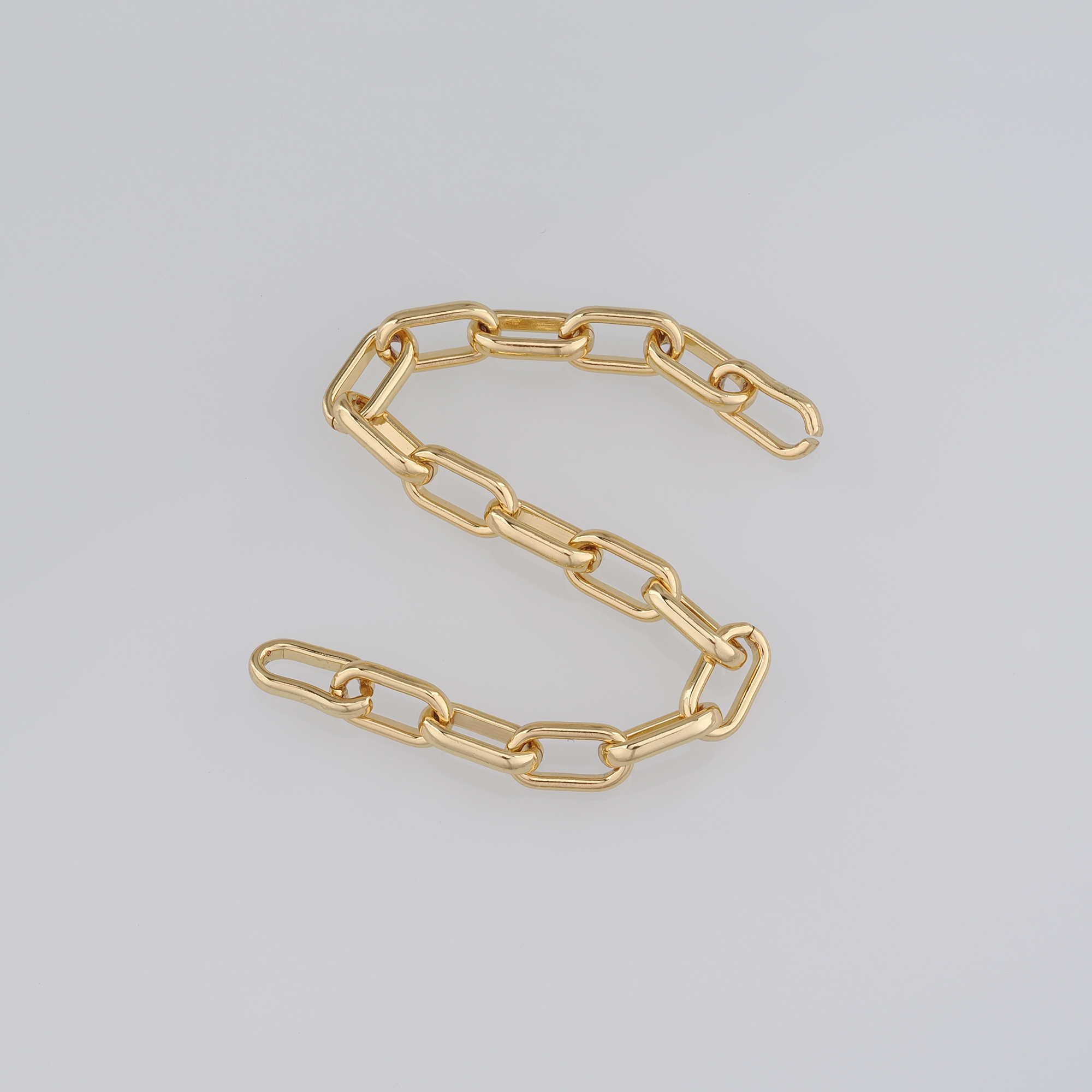 18K Gold Filled Paper Clip Chain Necklace,Dainty Link Chain,Gold Oval Chain Necklace for DIY Jewelry Making Supply