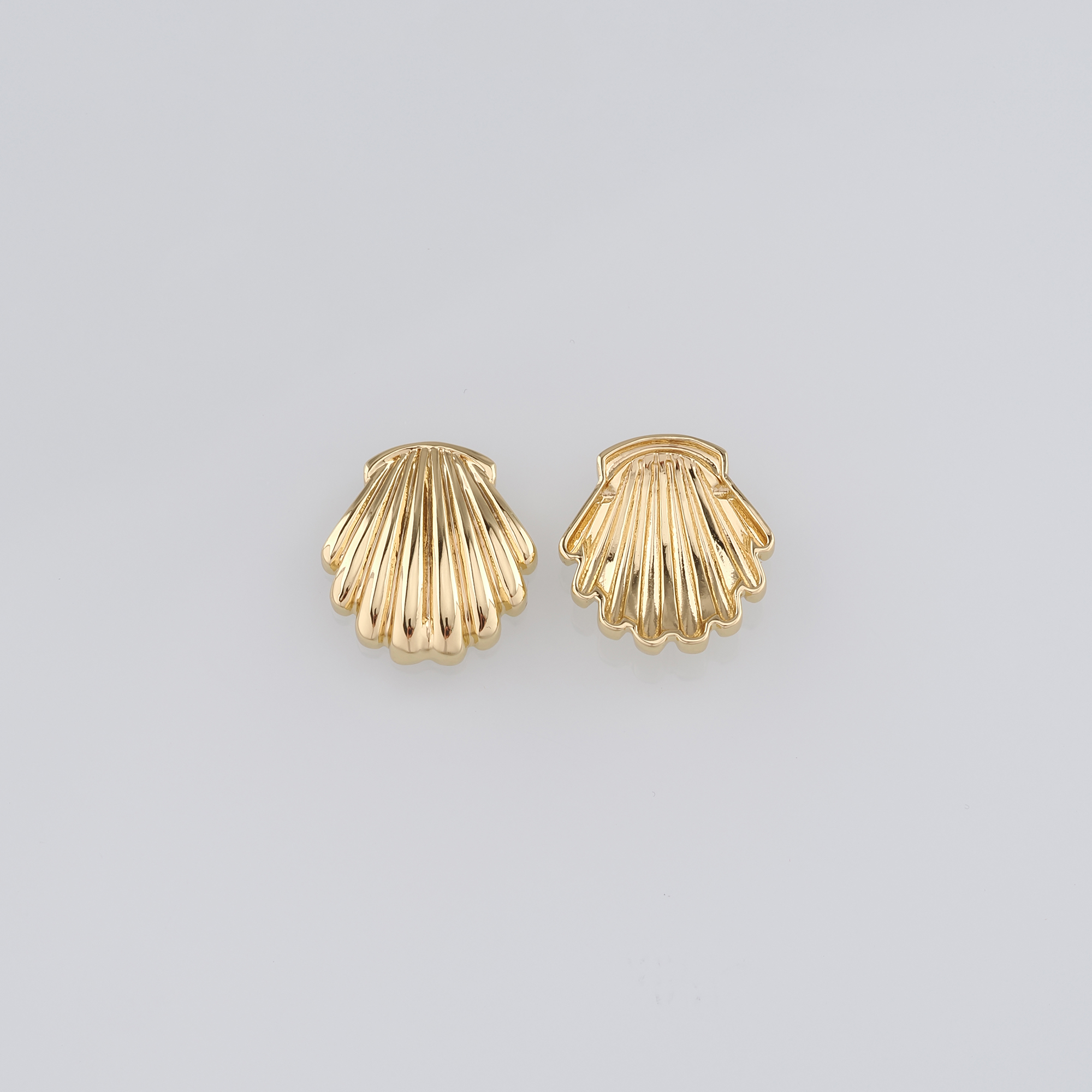 18K Gold Filled Scallop Spacer Bead,Dainty Ocean Shell Beads,DIY Jewelry Making Supply