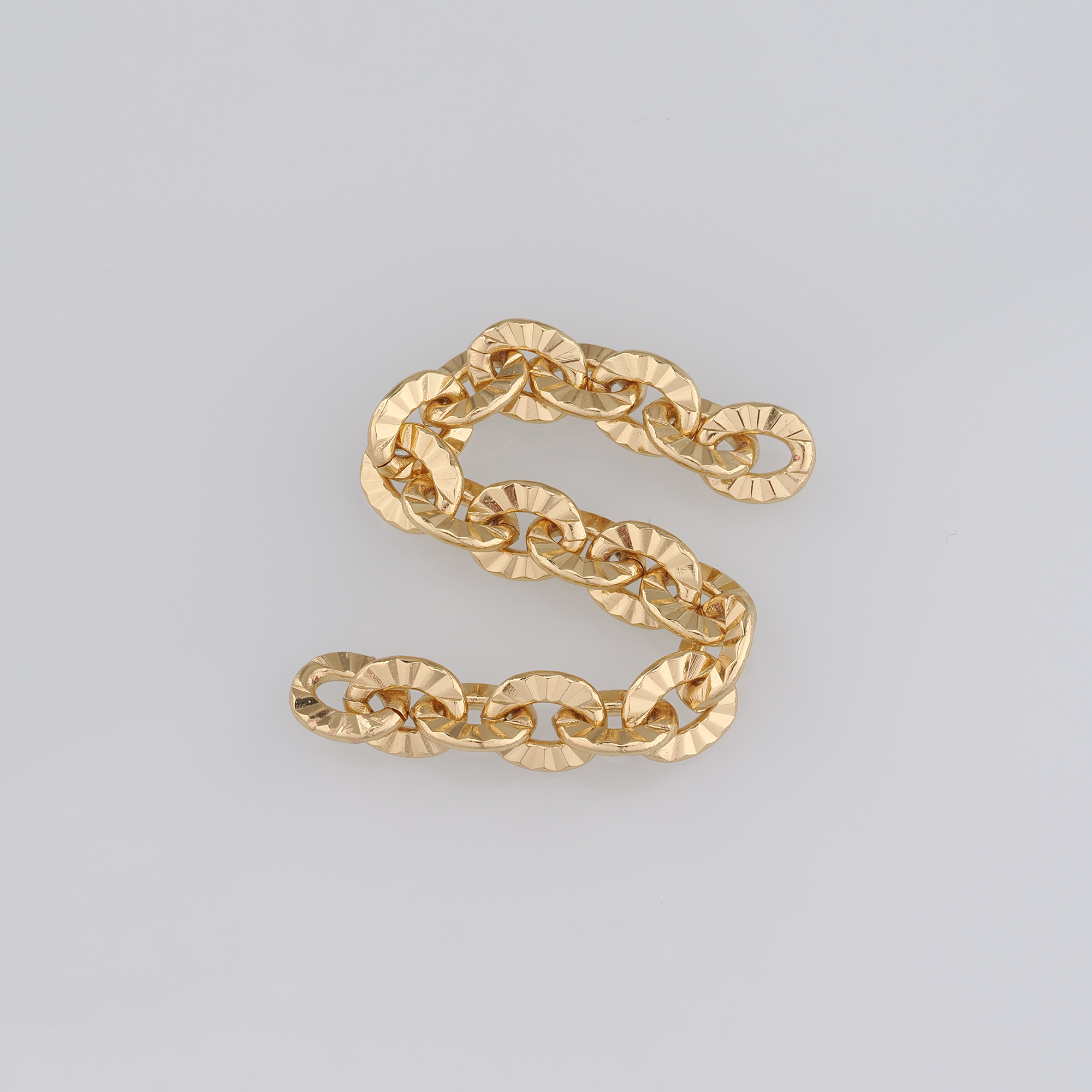 18K Gold Filled Cable Chain Necklace,Dainty Link Chain,Gold Texture Chain Necklace for Women DIY Jewelry Making Supply