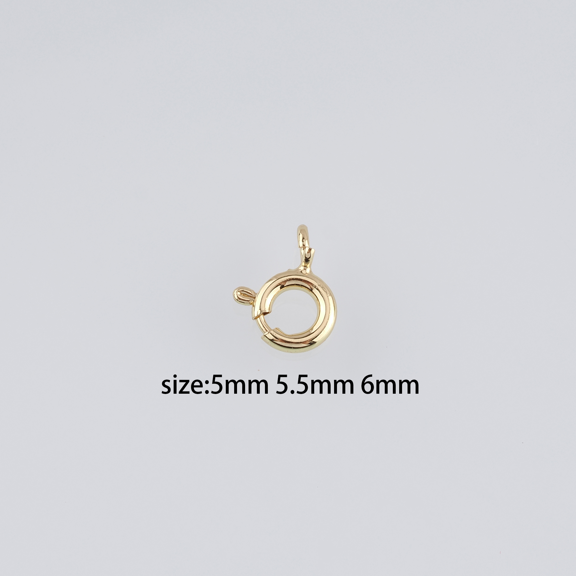 5pcs 18K Gold Filled Round Spring Clasp,Nautical Clasp,Golden Sailor Clasp for DIY Jewelry Finding Necklace Bracelet
