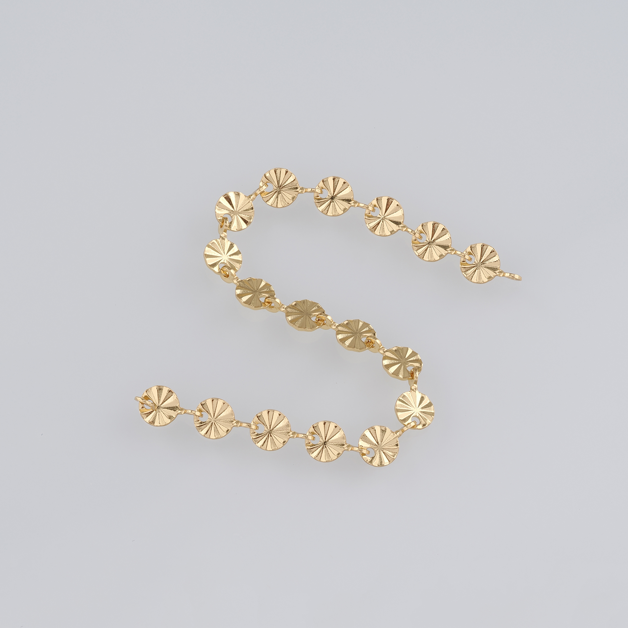 18K Gold Filled Round Chain,Dainty Link Chain,Disc Chain Necklace for Women DIY Jewelry Making Supply