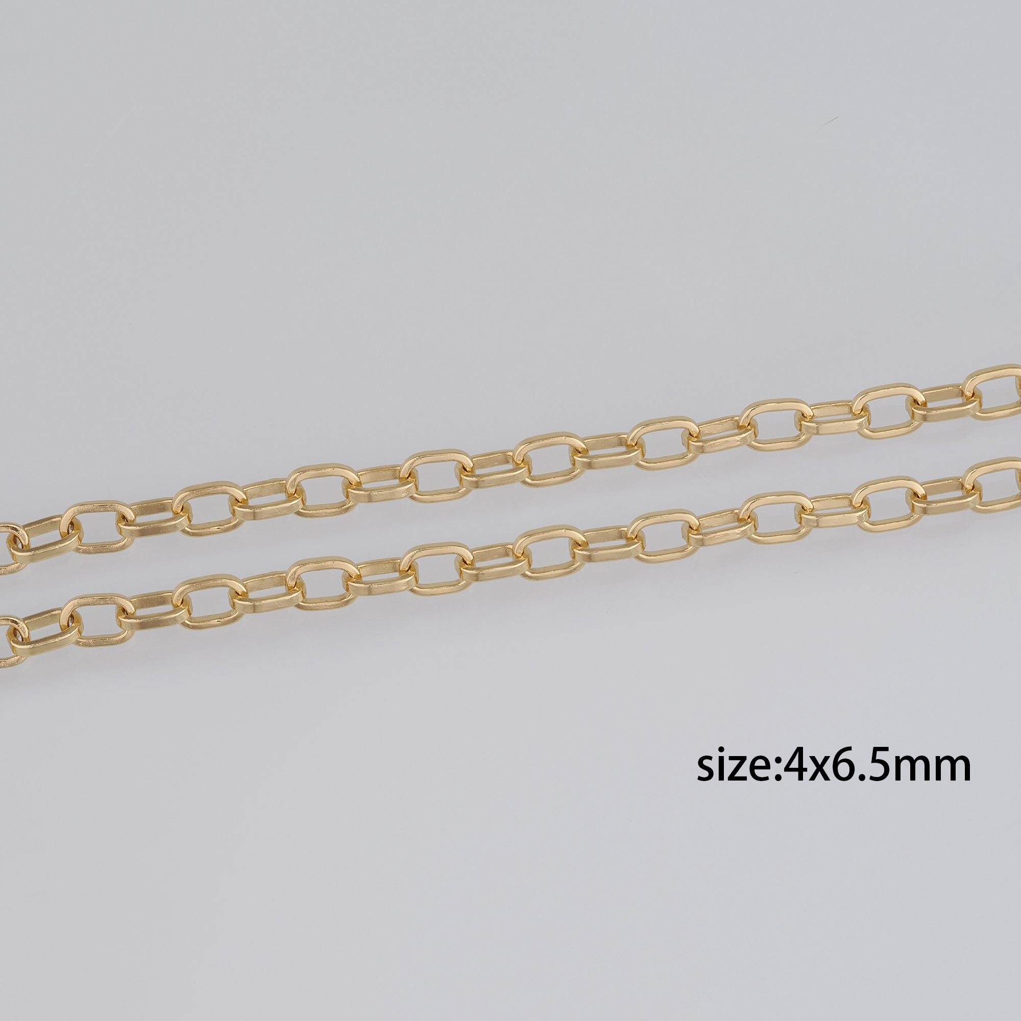 18K Gold Filled Paper Clip Chain Necklace,Dainty Link Chain,Gold Oval Chain Necklace for DIY Jewelry Making Supply